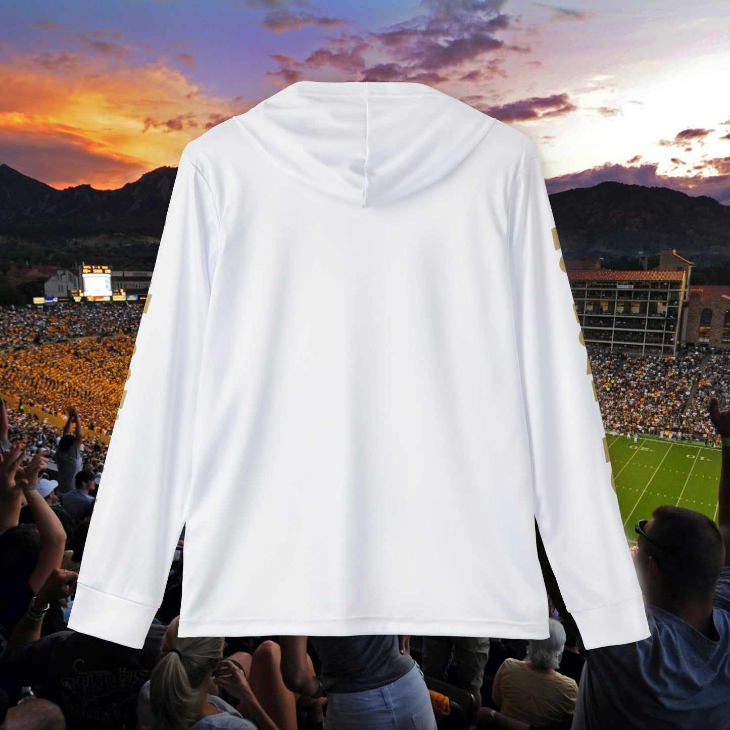 White No Loafing BIP Logo Hoodie Men's Sports Warmup Hoodie (AOP)