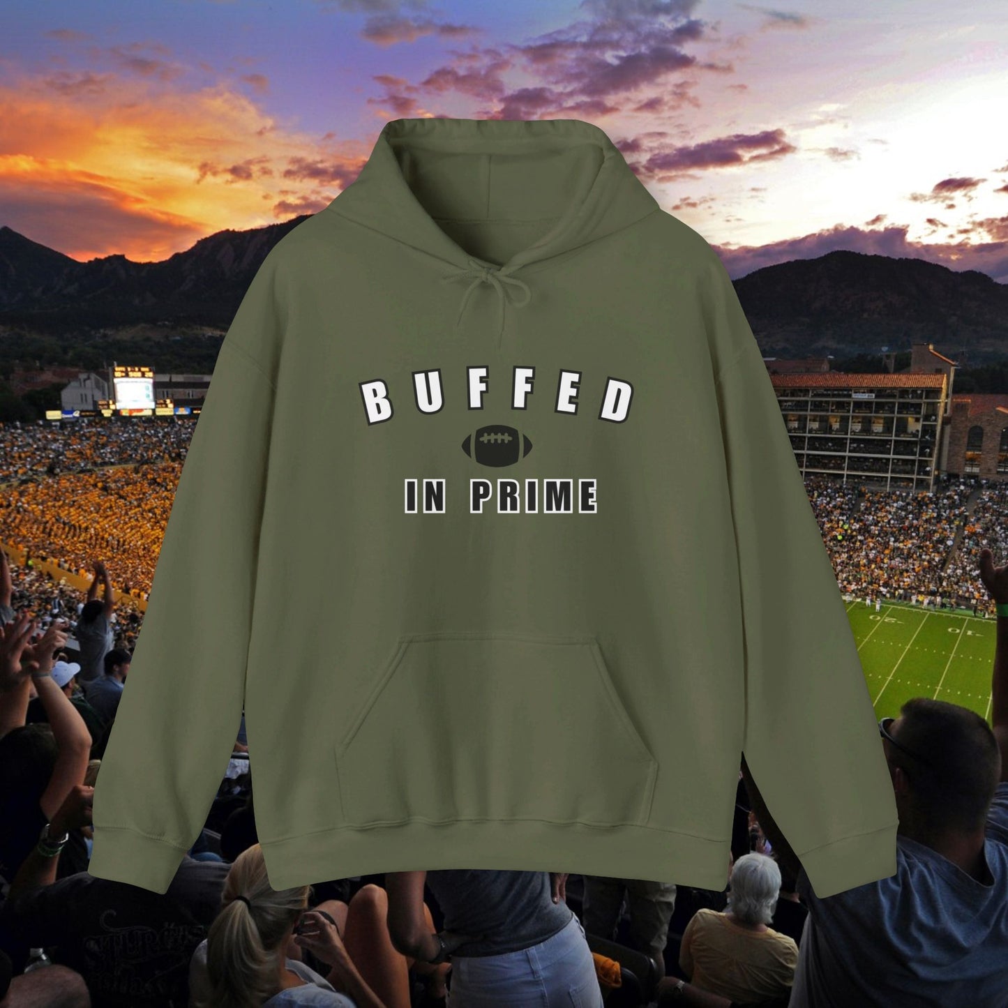 Buffed In Prime University Letter Logo Unisex Hoodie
