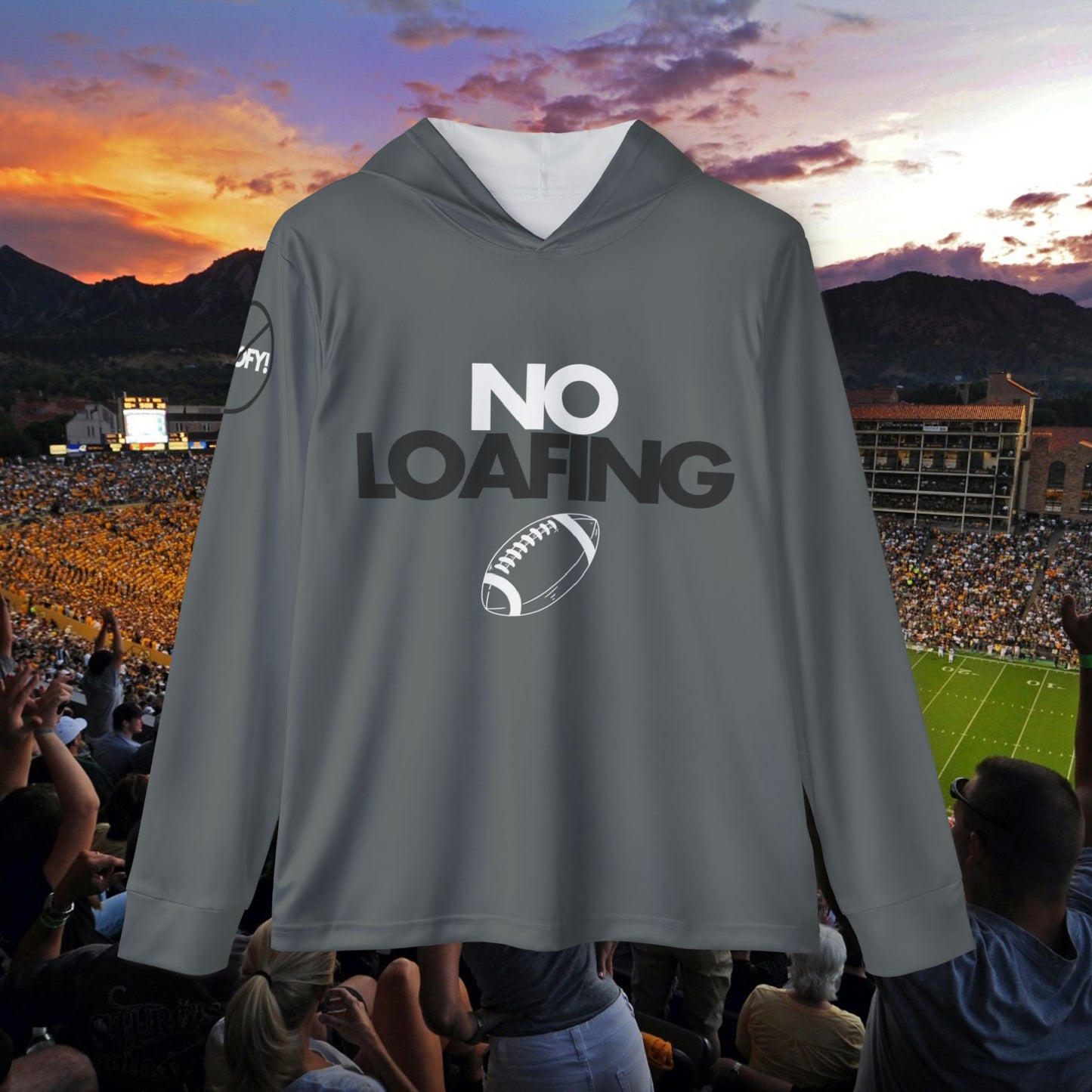 NO LOAFING Warmup Hoodie (no goofy shoulder detail)