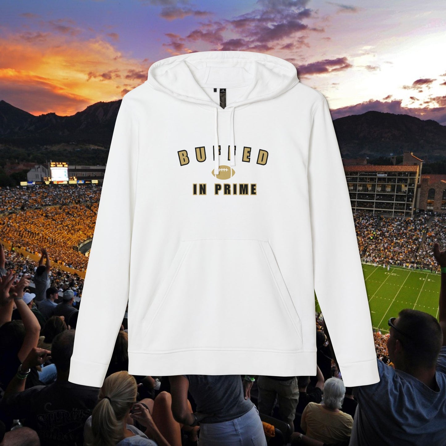 Adidas® Unisex Fleece Hoodie CU Gold BIP University Logo