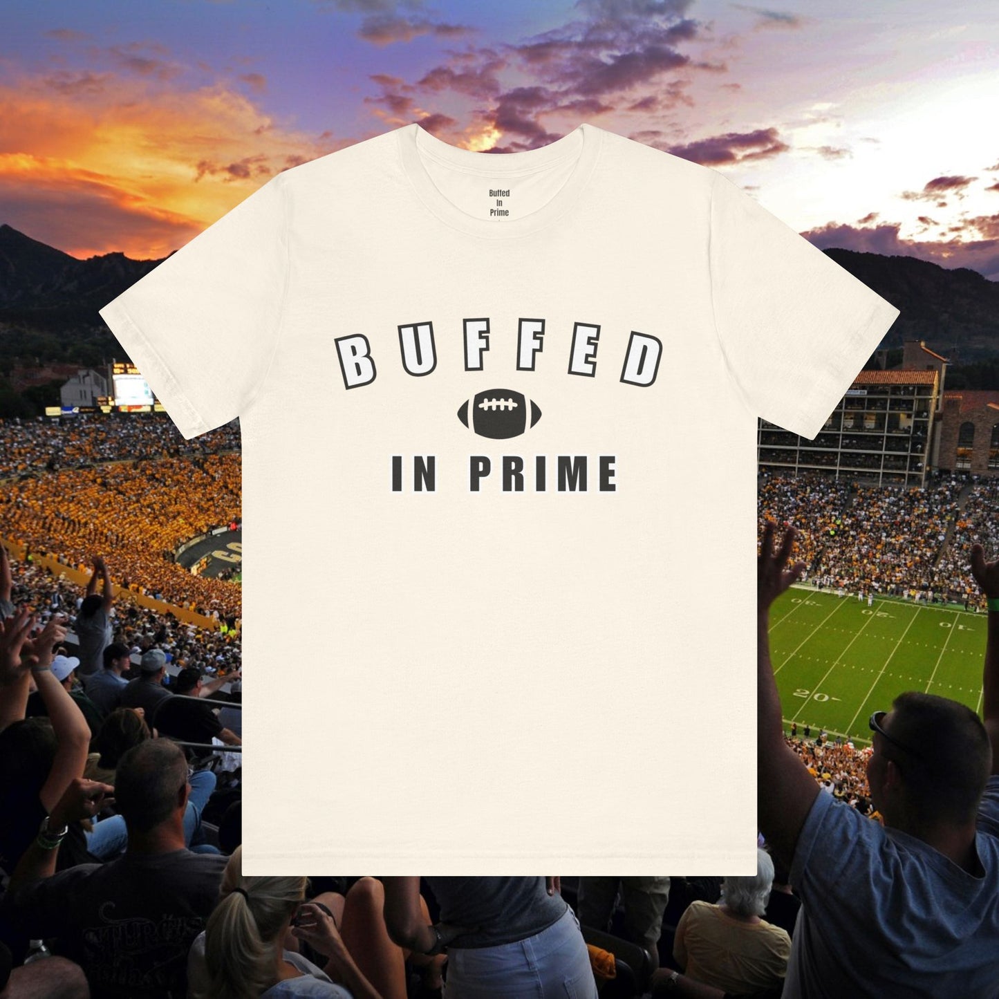 Buffed In University Logo Unisex Jersey Short Sleeve Tee