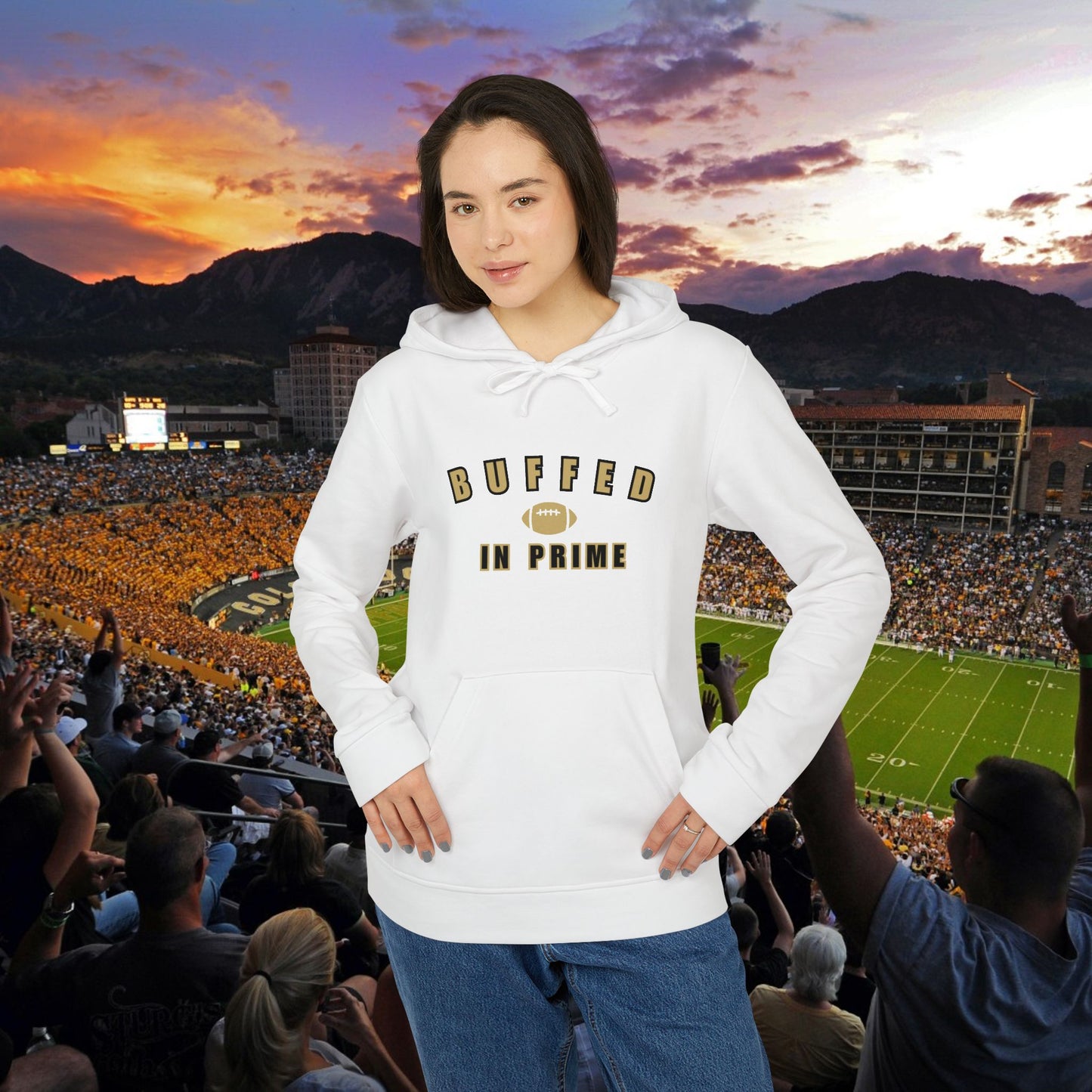 Adidas® Unisex Fleece Hoodie CU Gold BIP University Logo