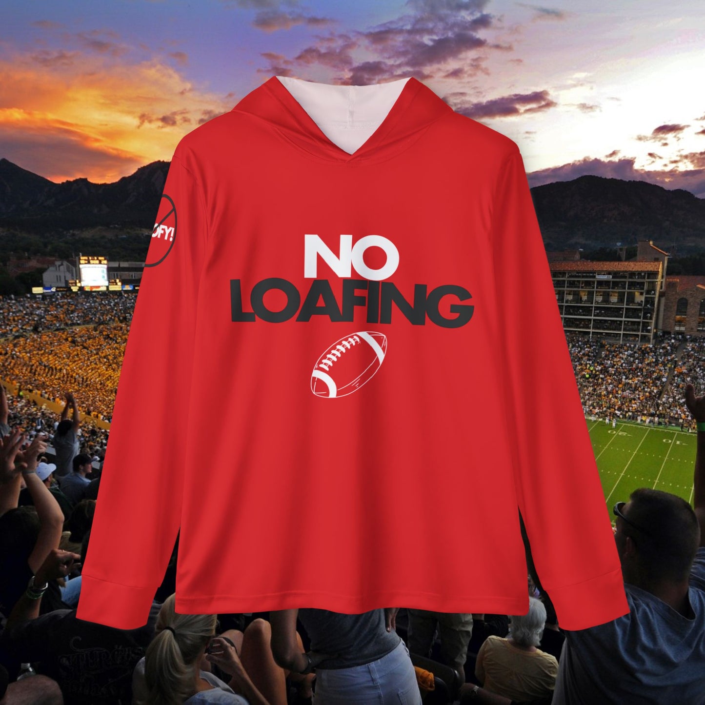 NO LOAFING Warmup Hoodie (no goofy shoulder detail)