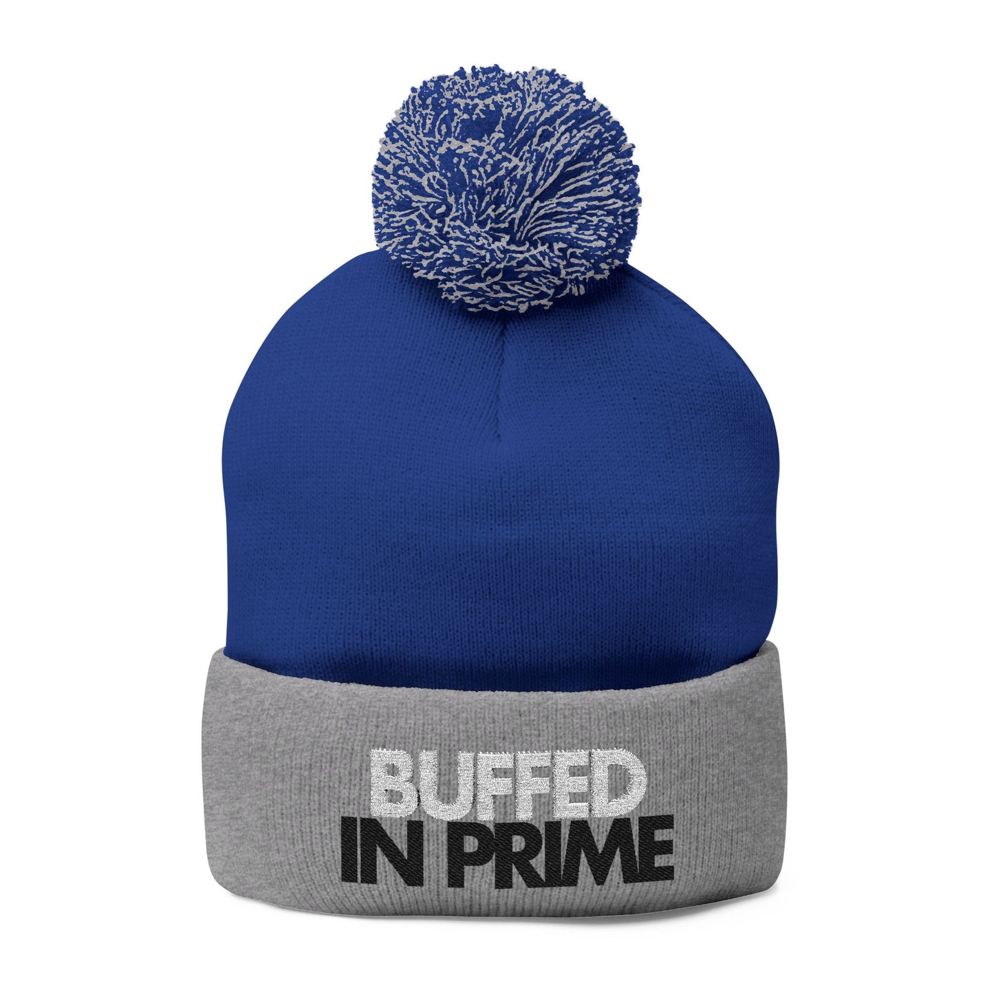 Buffed in Prime - Pom Pom Knitted Beanie, Holiday Gift, Casual Wear
