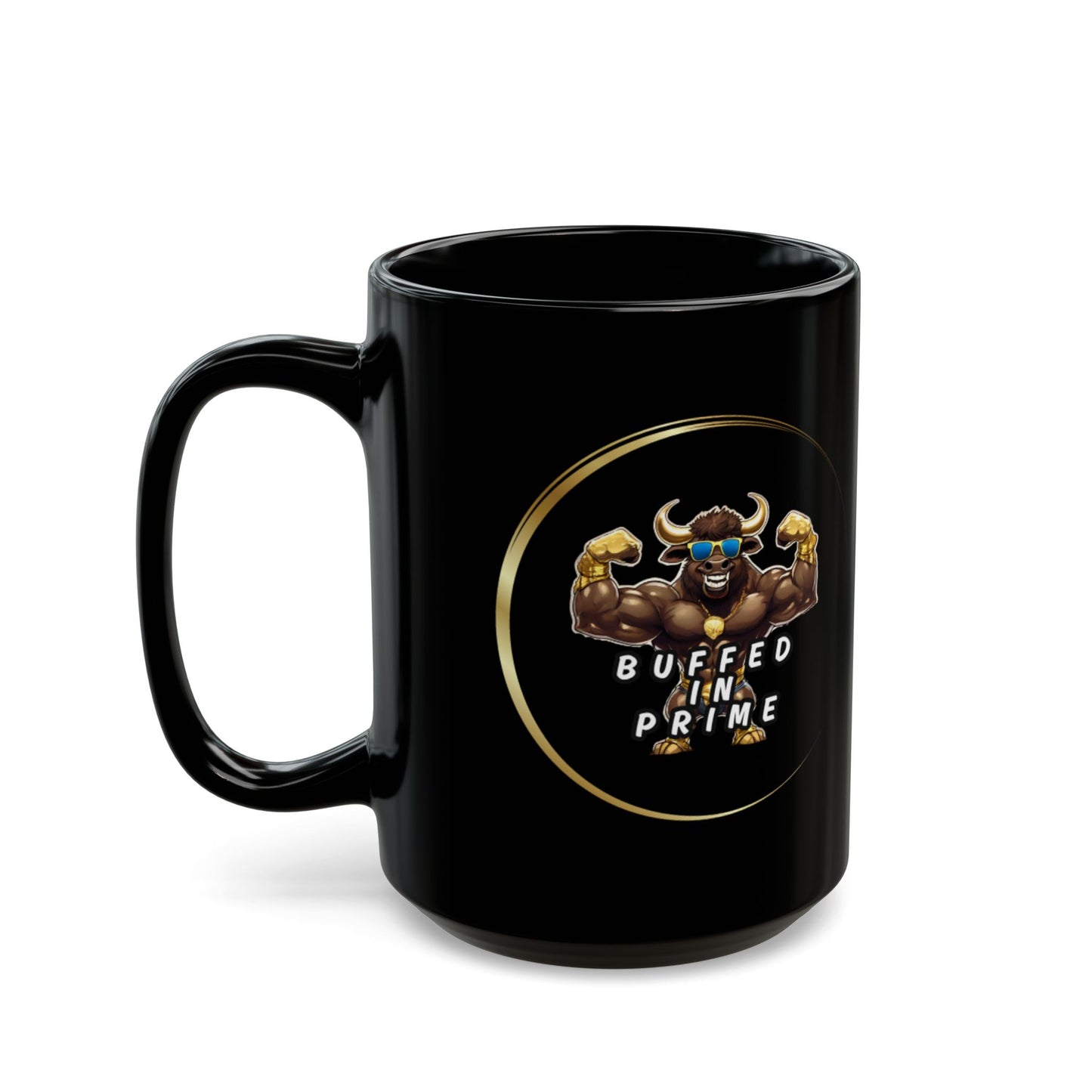 BIP Buffed Logo Black Mug (11oz, 15oz)