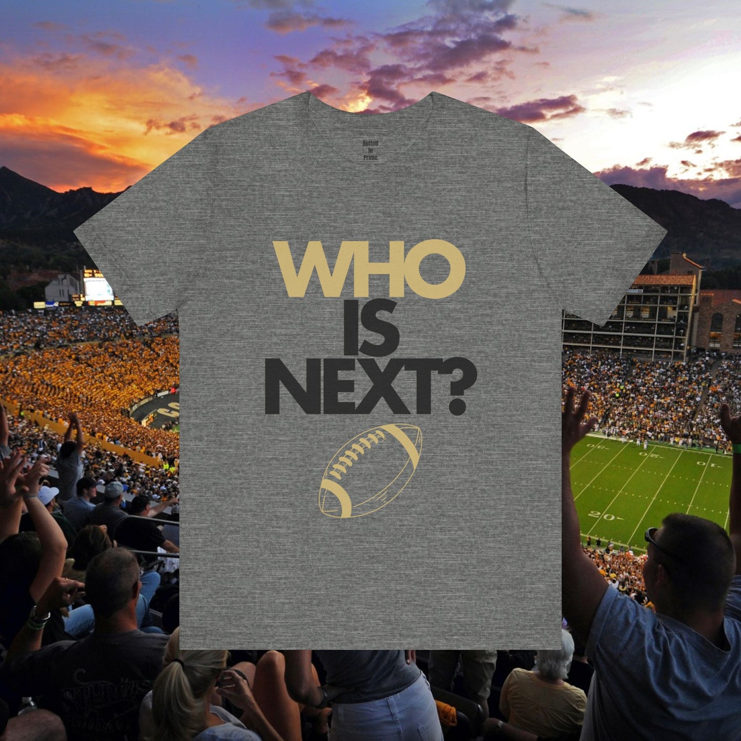 Who is Next? CU Gold Unisex Jersey Short Sleeve Tee