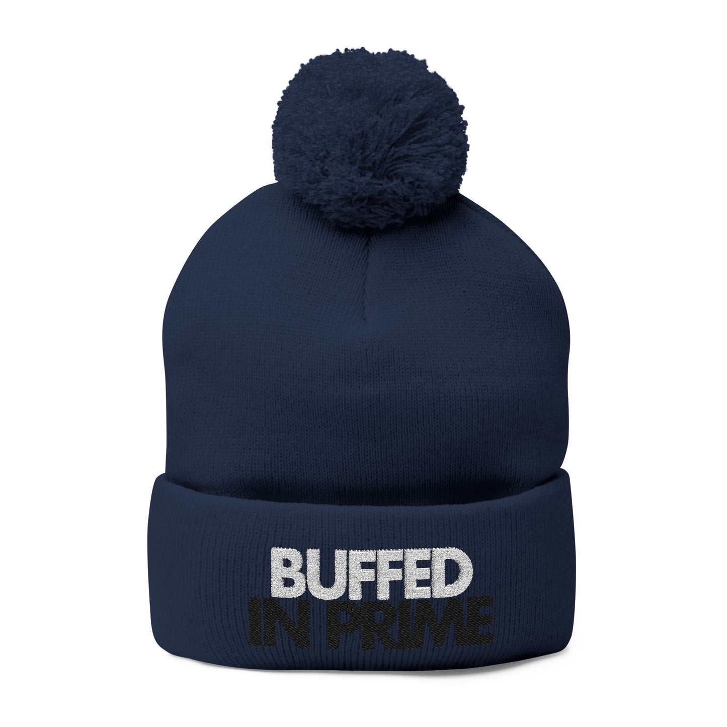 Buffed in Prime - Pom Pom Knitted Beanie, Holiday Gift, Casual Wear