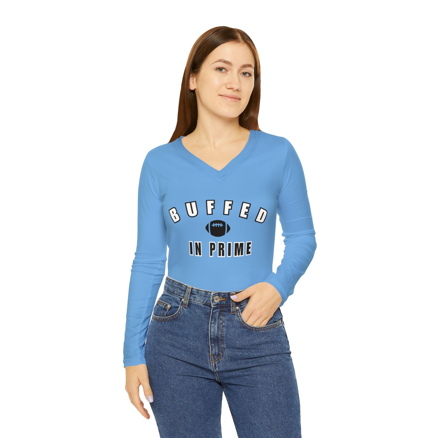 Women's University Long Sleeve V-neck Shirt