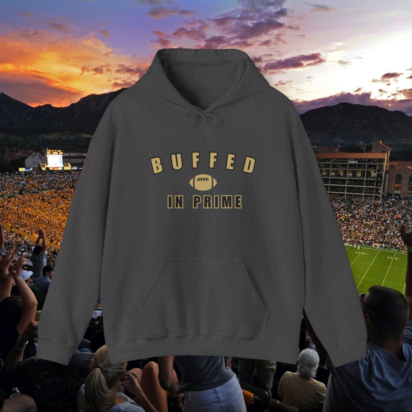 CU Gold- Buffed In Prime University Letter Logo Unisex Hoodie
