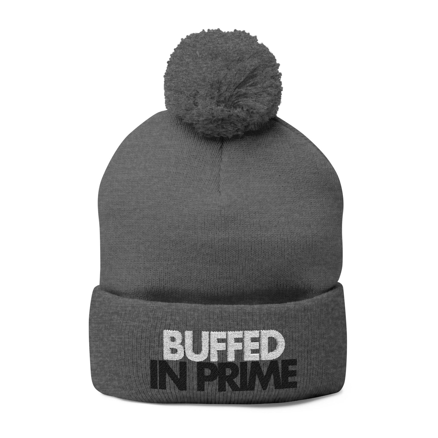 Buffed in Prime - Pom Pom Knitted Beanie, Holiday Gift, Casual Wear