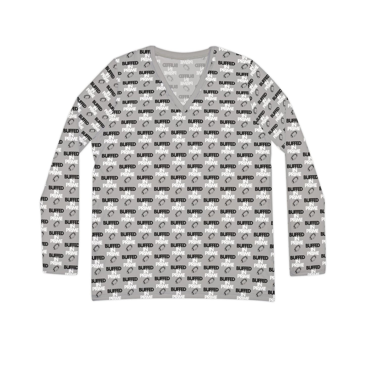 Women's BIP pattern V-neck Shirt