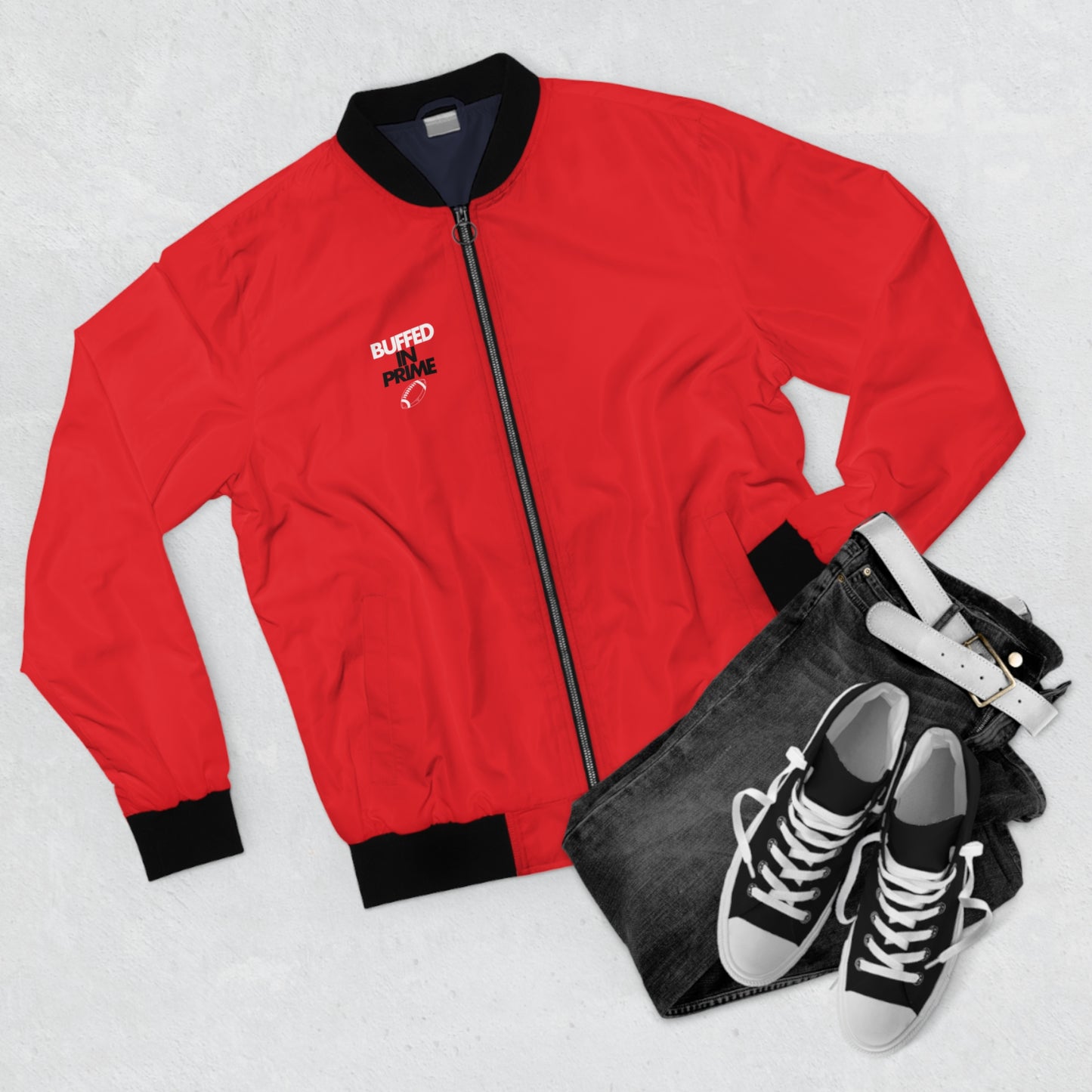 Men's Bomber Jacket "Who is Next" on back (S-5XL)