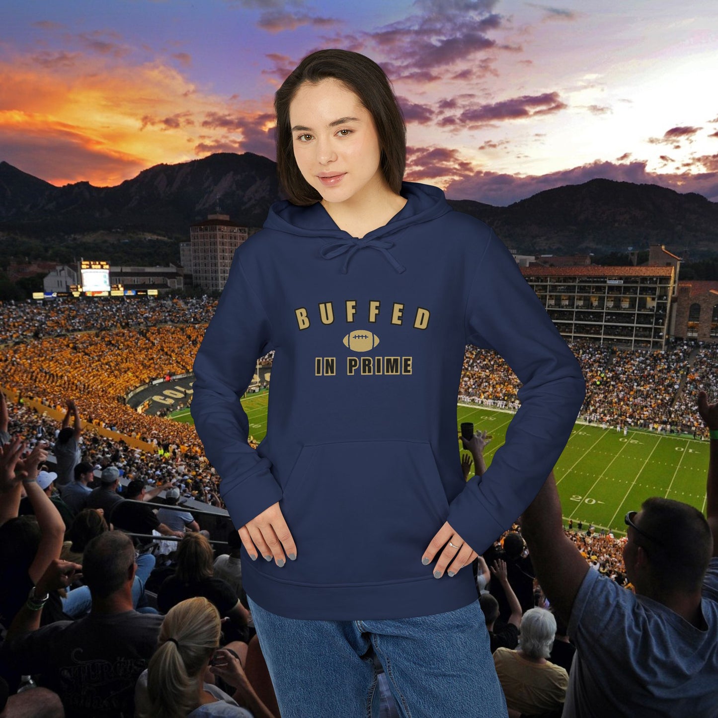 Adidas® Unisex Fleece Hoodie CU Gold BIP University Logo