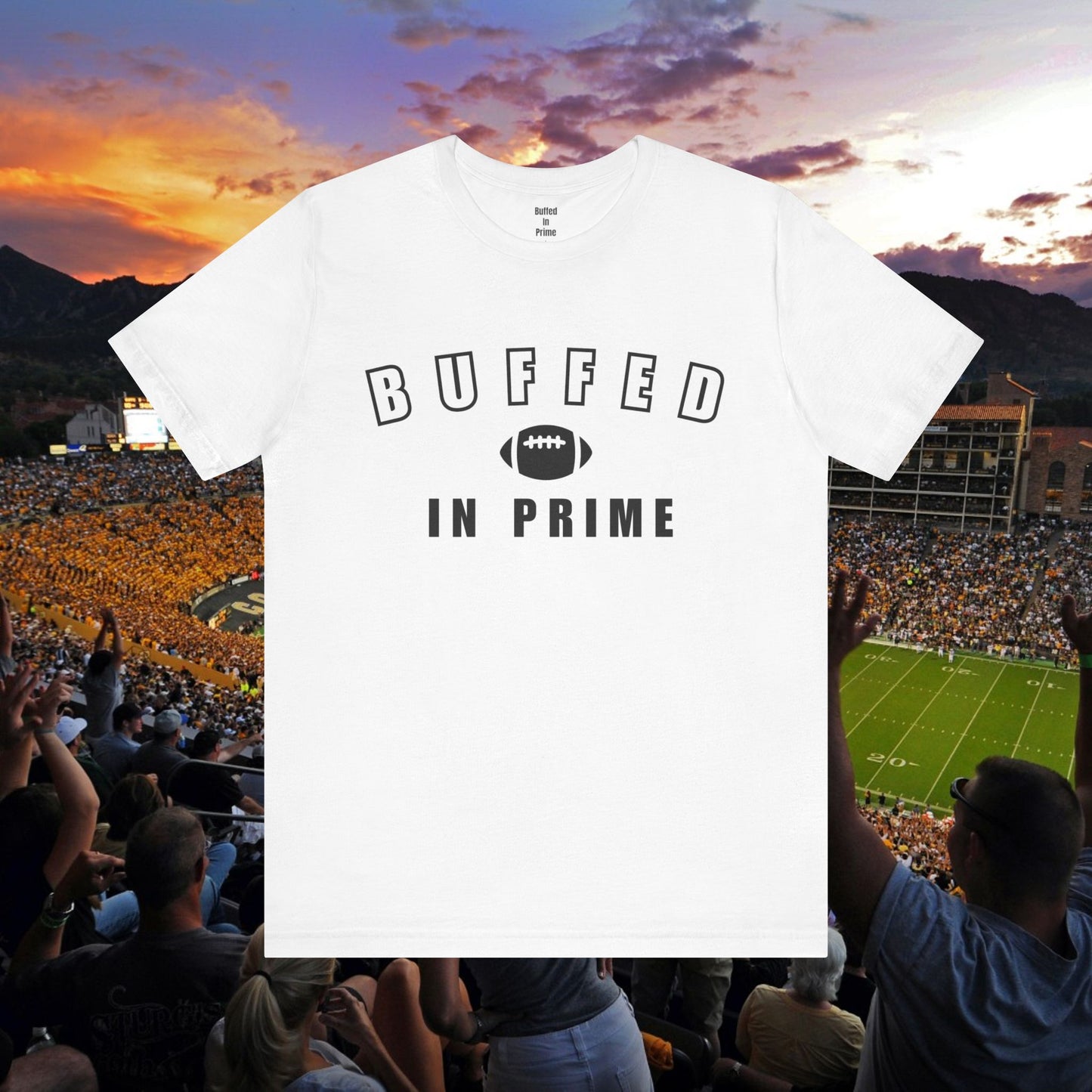 Buffed In University Logo Unisex Jersey Short Sleeve Tee