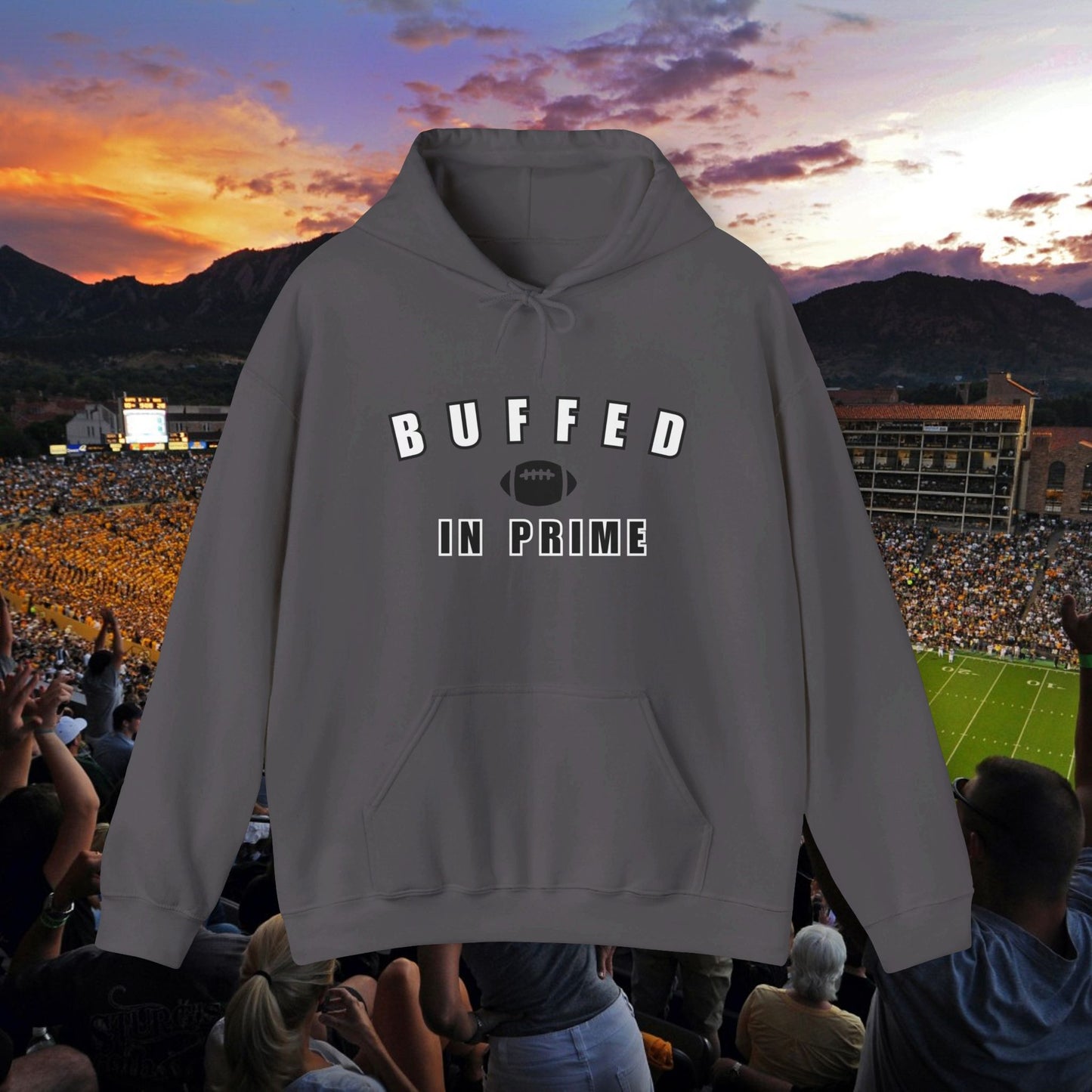 Buffed In Prime University Letter Logo Unisex Hoodie