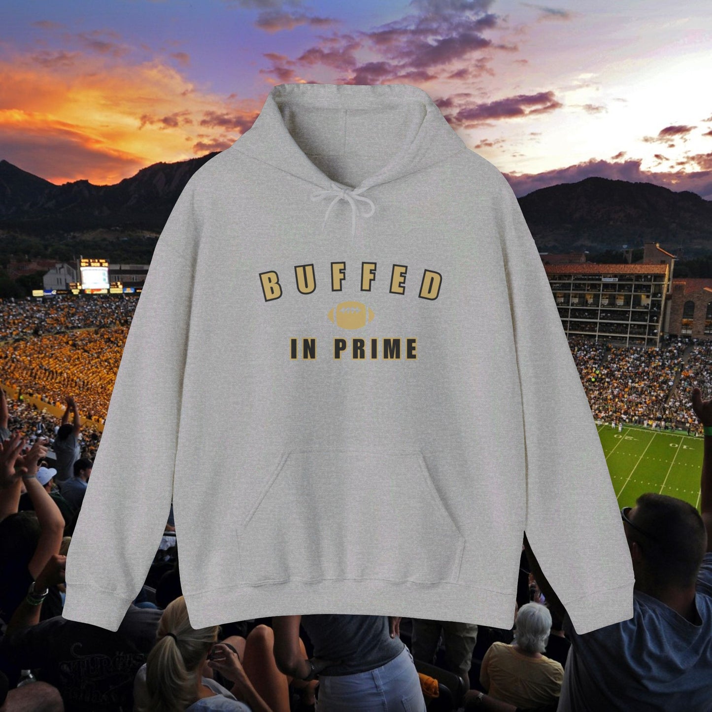 CU Gold- Buffed In Prime University Letter Logo Unisex Hoodie