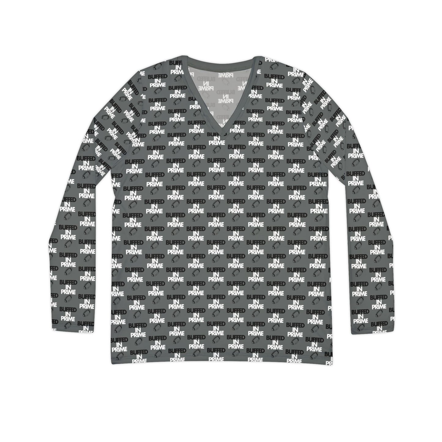 Women's BIP pattern V-neck Shirt