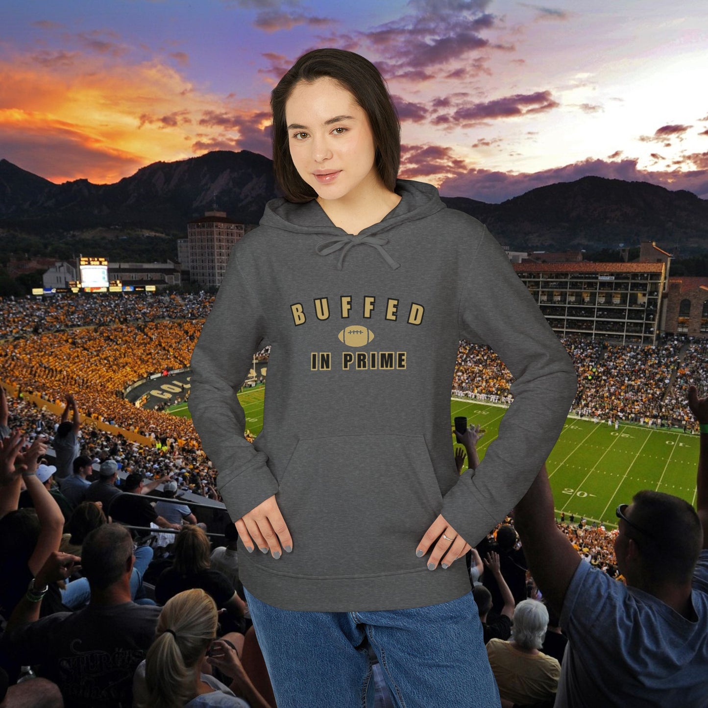 Adidas® Unisex Fleece Hoodie CU Gold BIP University Logo