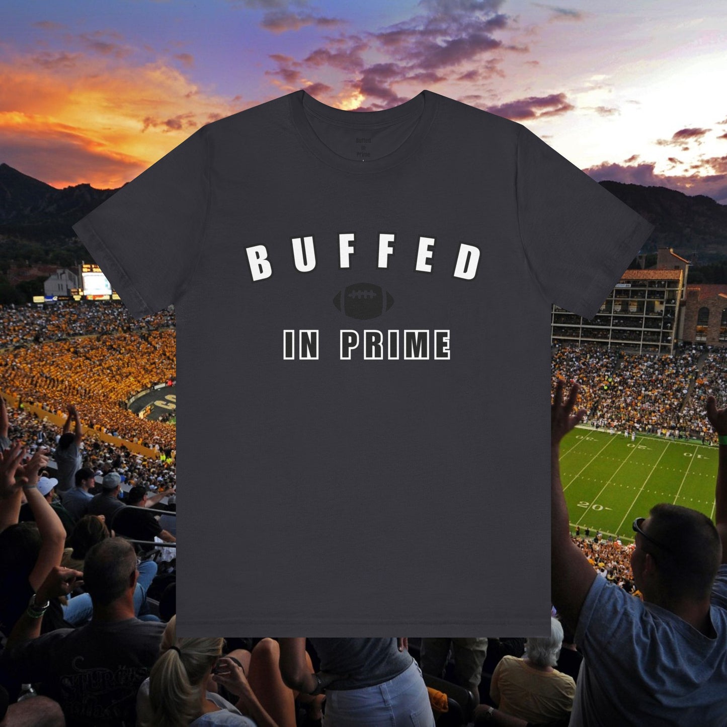 Buffed In University Logo Unisex Jersey Short Sleeve Tee