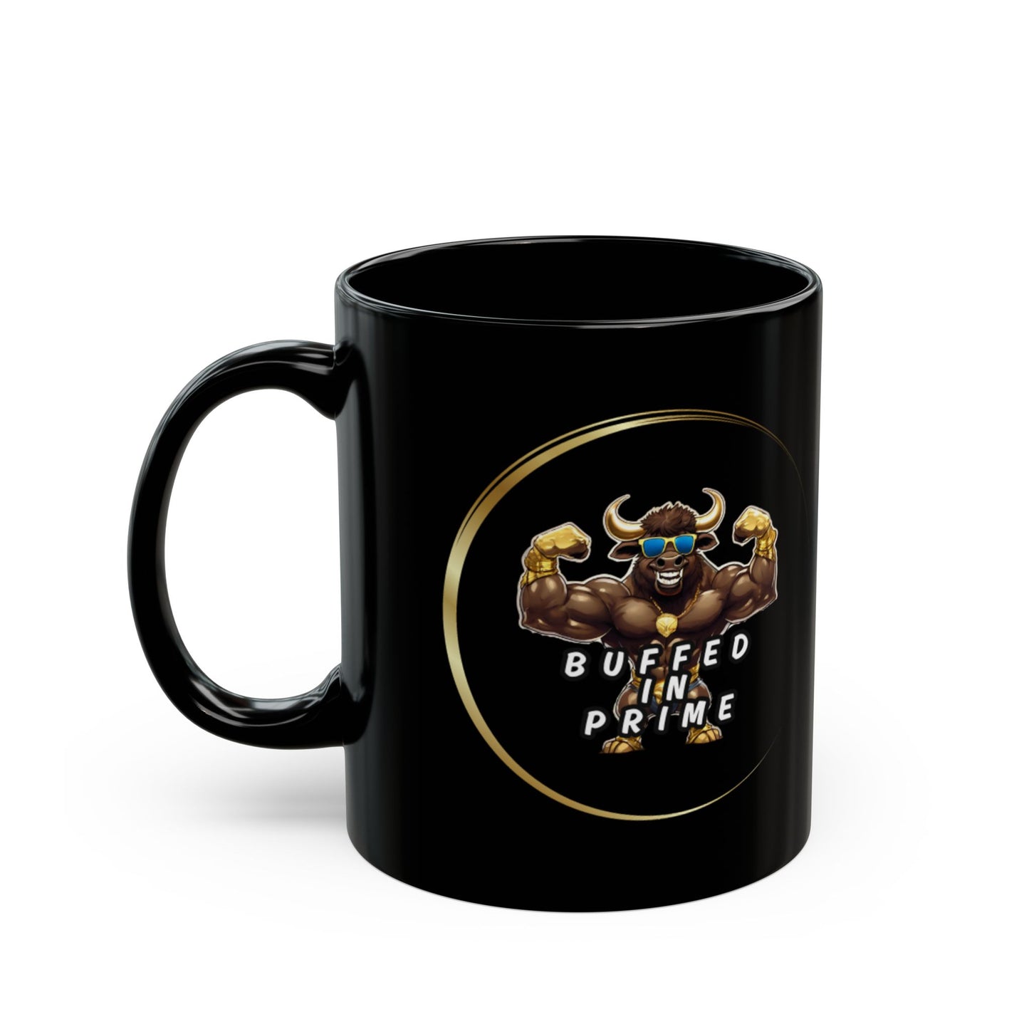 BIP Buffed Logo Black Mug (11oz, 15oz)