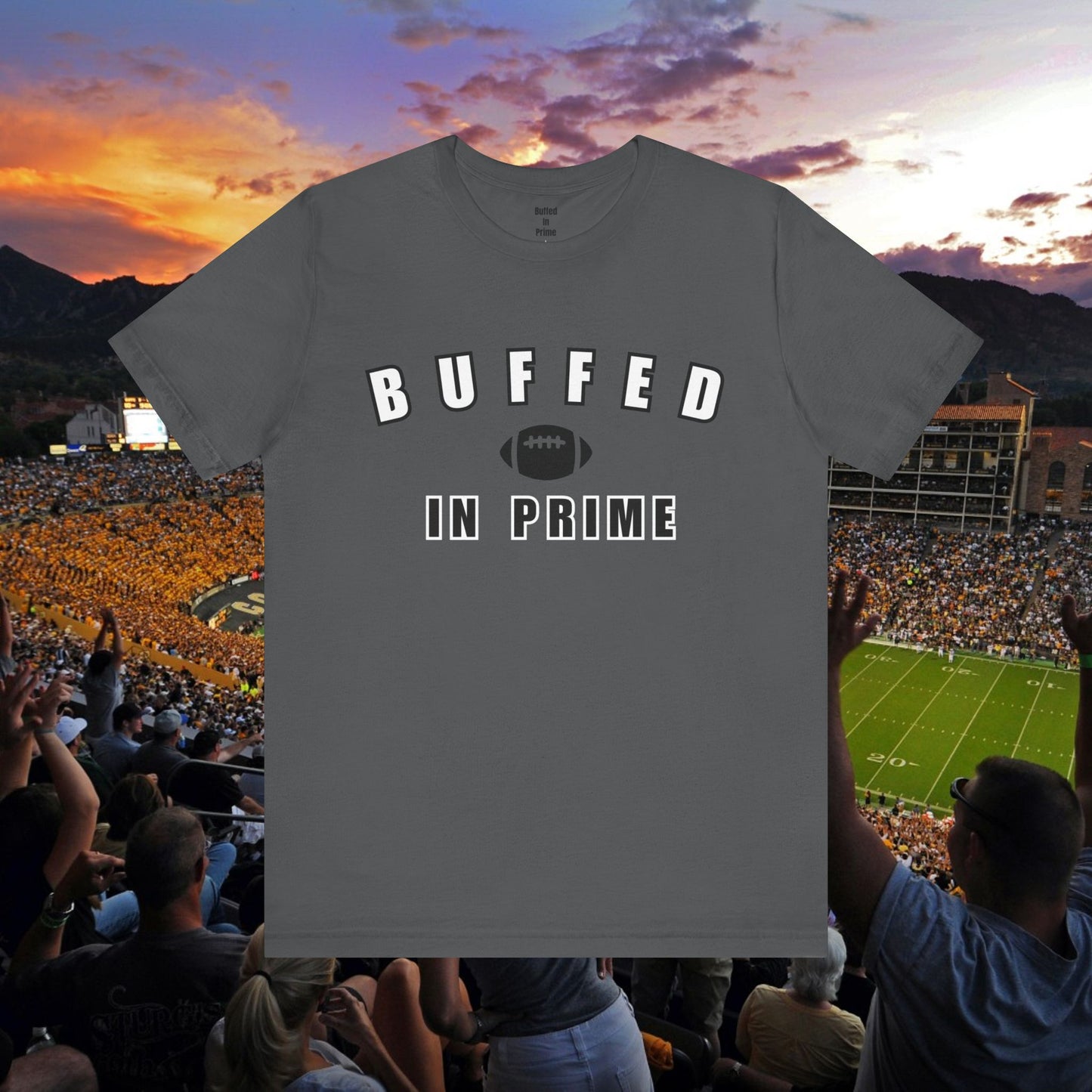 Buffed In University Logo Unisex Jersey Short Sleeve Tee