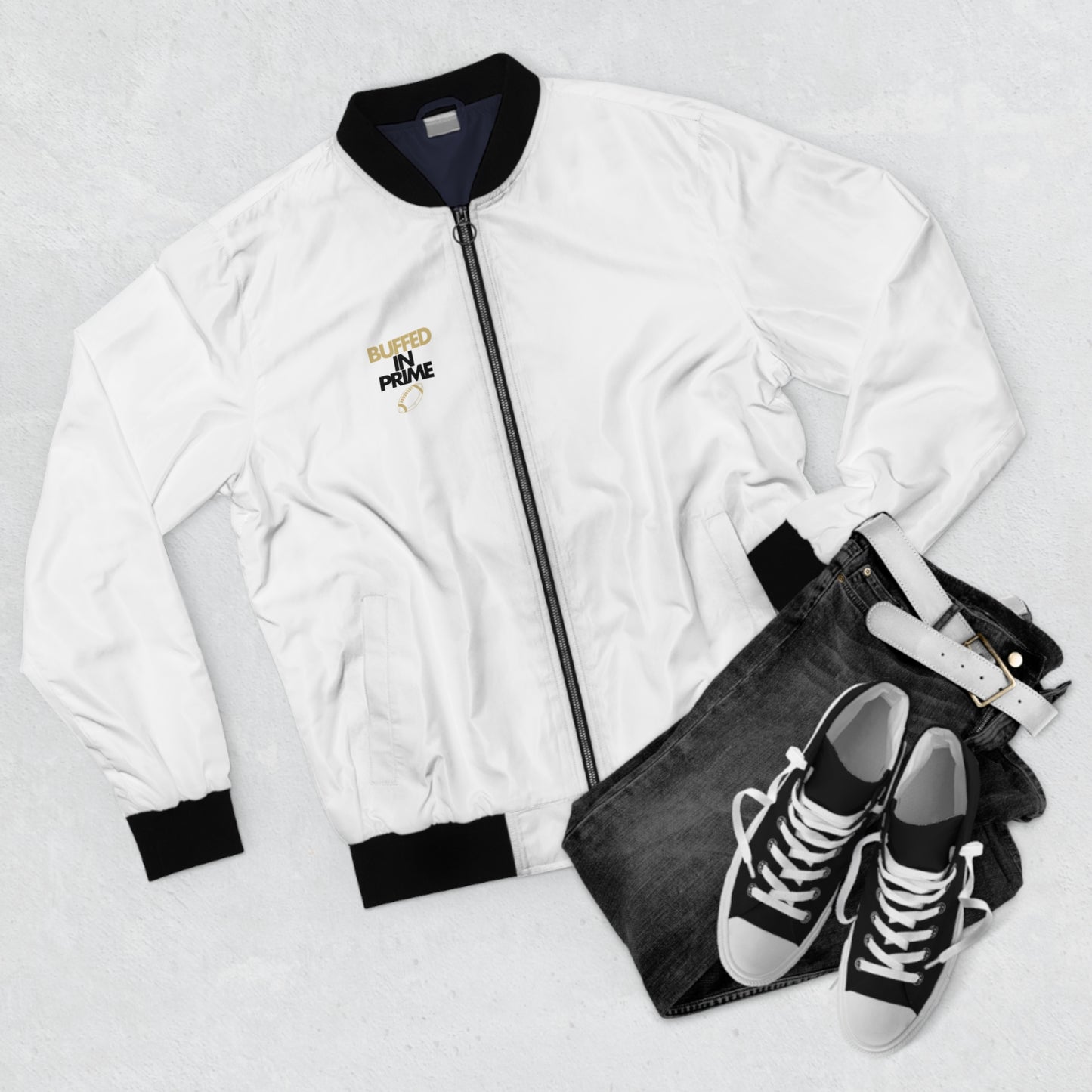 Men's Bomber Jacket "Who is Next" on back (S-5XL)