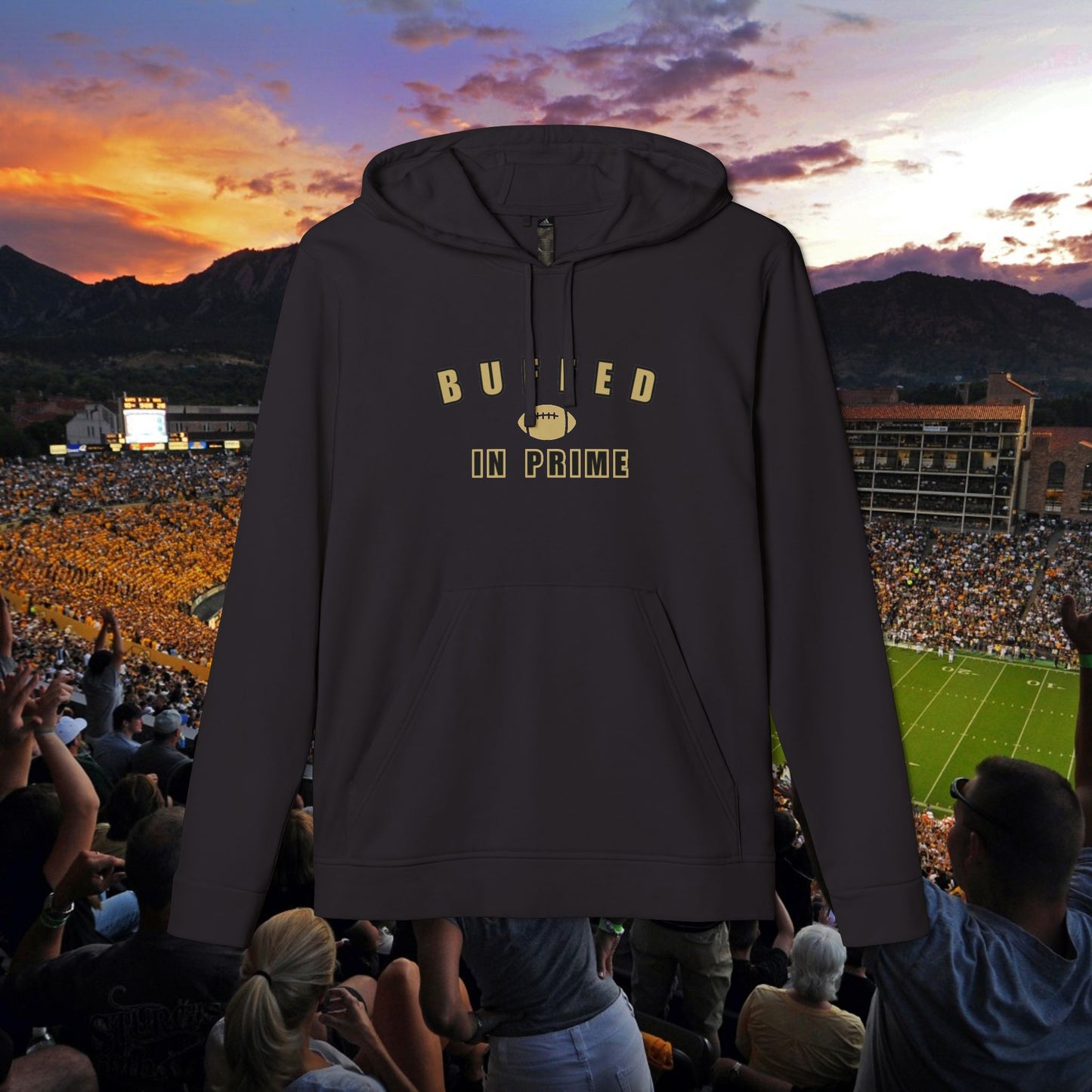 Adidas® Unisex Fleece Hoodie CU Gold BIP University Logo