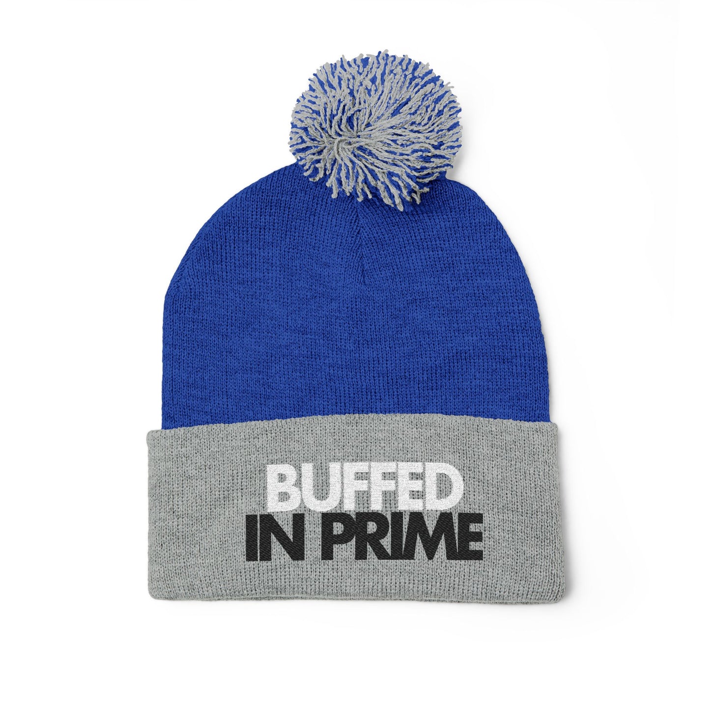 Buffed in Prime - Pom Pom Knitted Beanie, Holiday Gift, Casual Wear