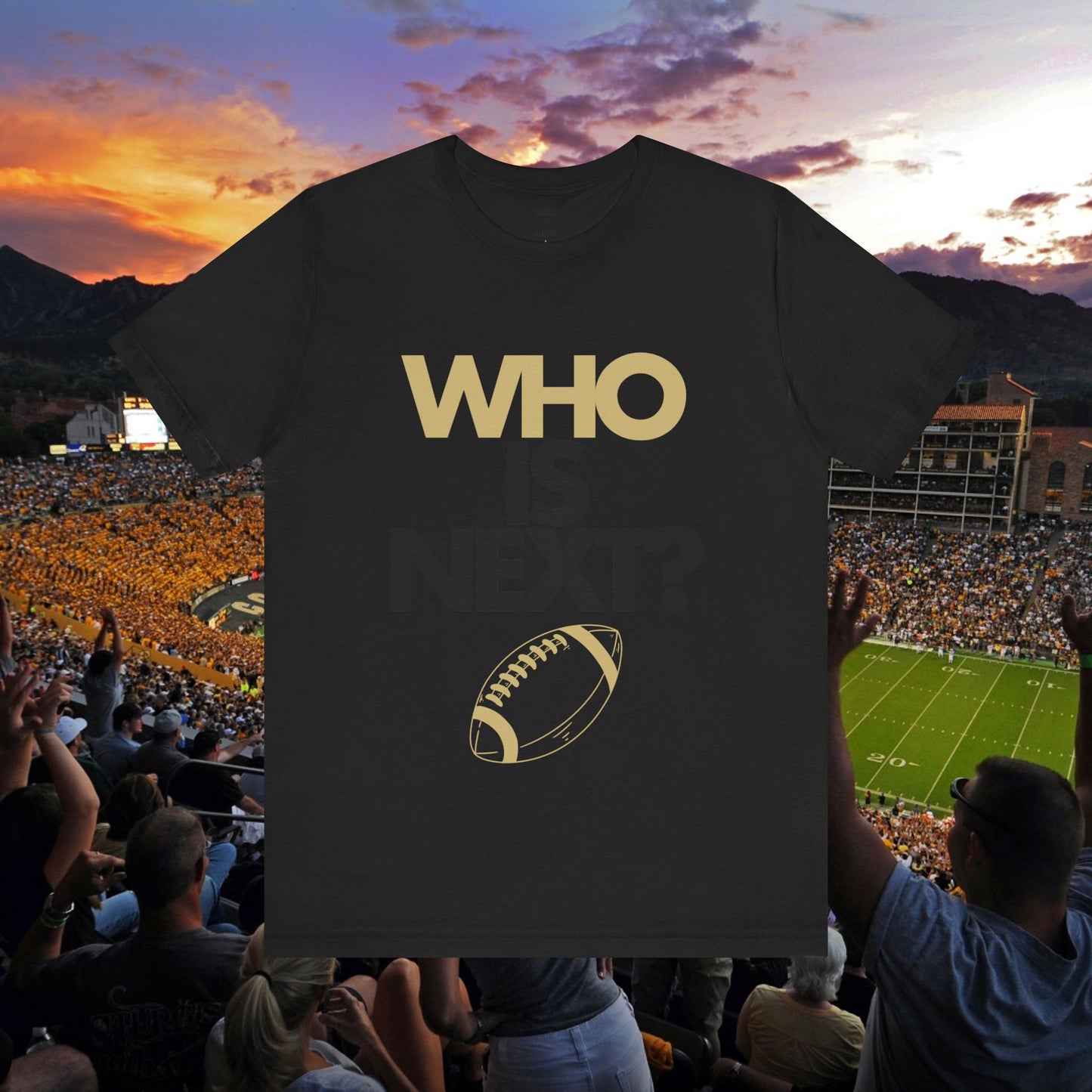 Who is Next? CU Gold Unisex Jersey Short Sleeve Tee