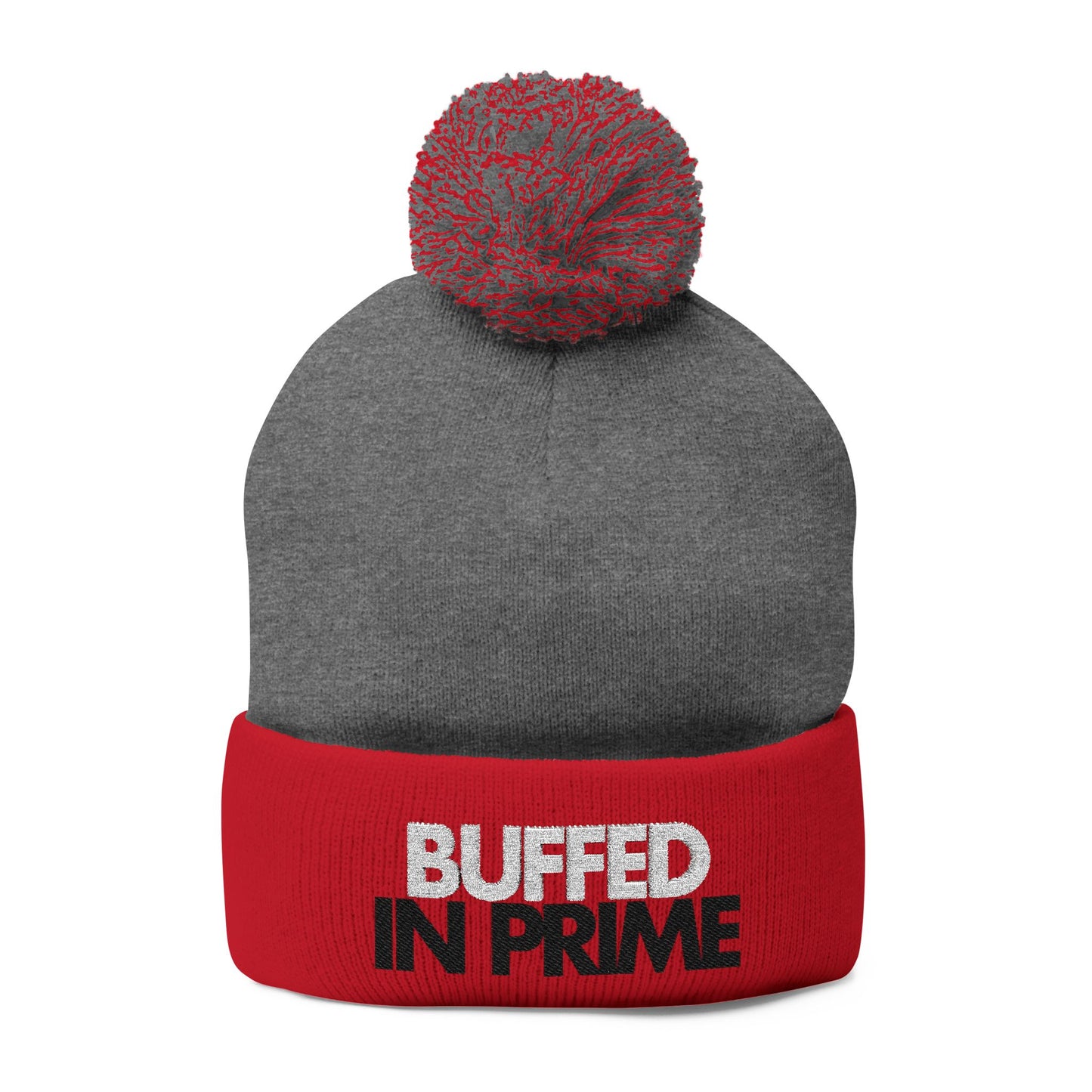 Buffed in Prime - Pom Pom Knitted Beanie, Holiday Gift, Casual Wear