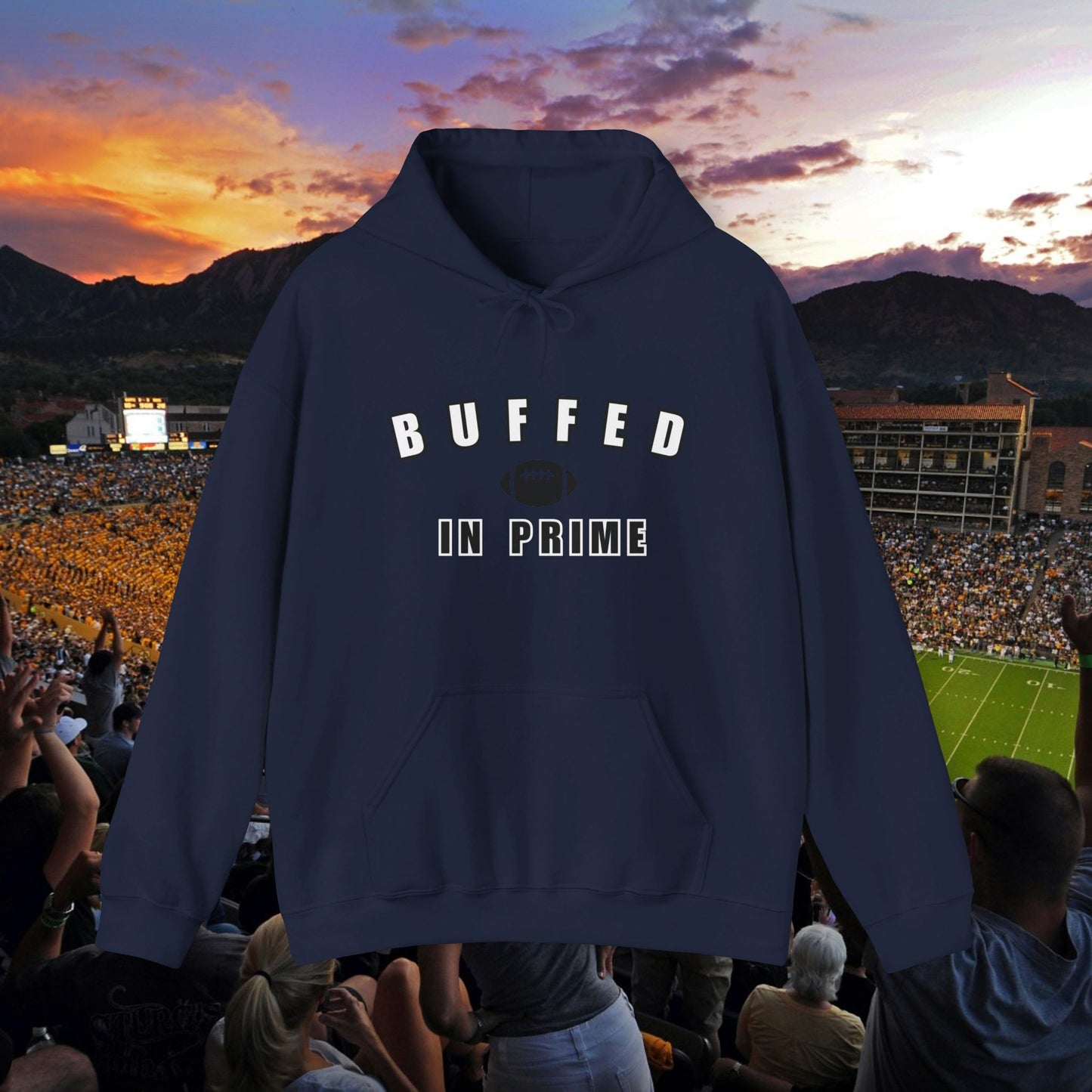 Buffed In Prime University Letter Logo Unisex Hoodie