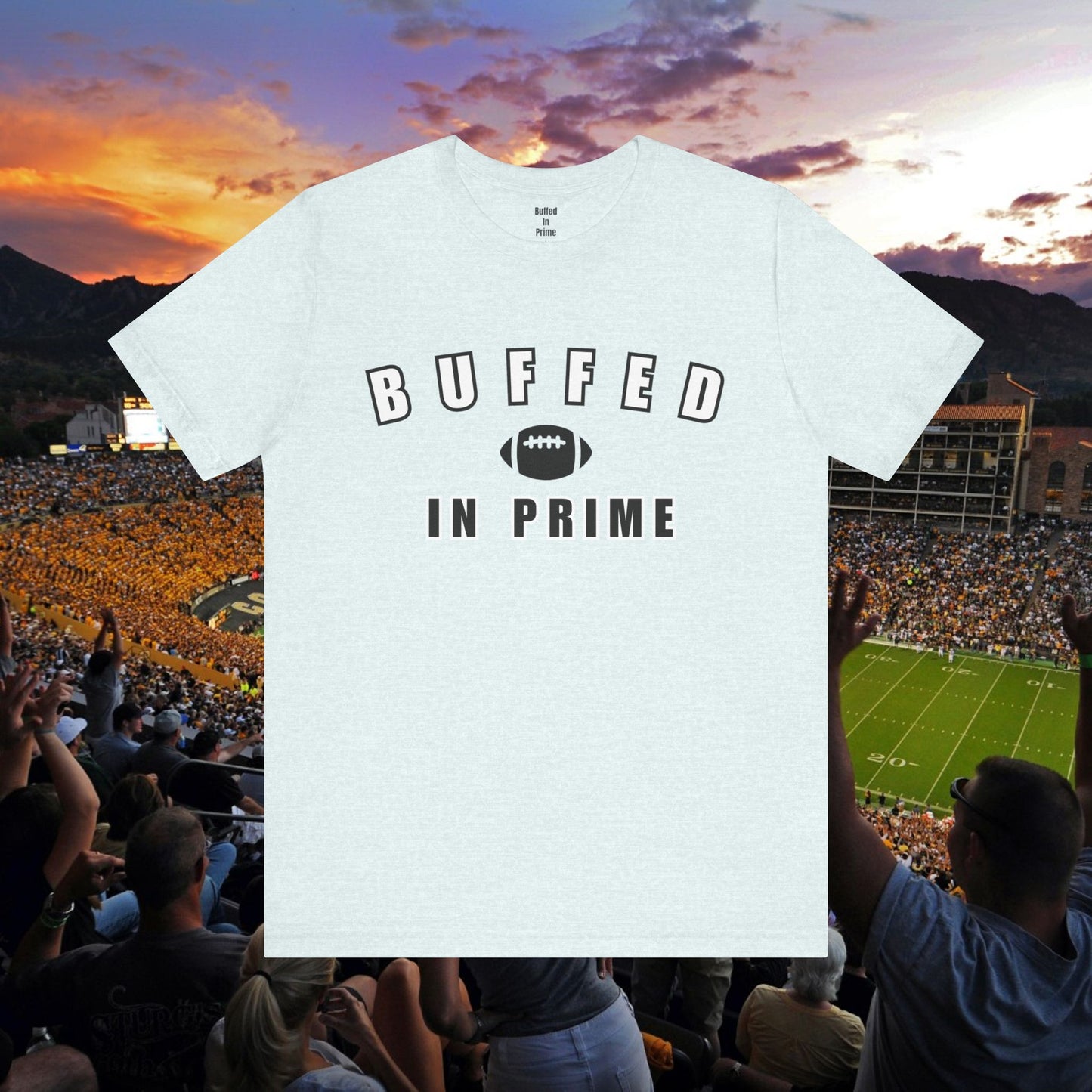 Buffed In University Logo Unisex Jersey Short Sleeve Tee