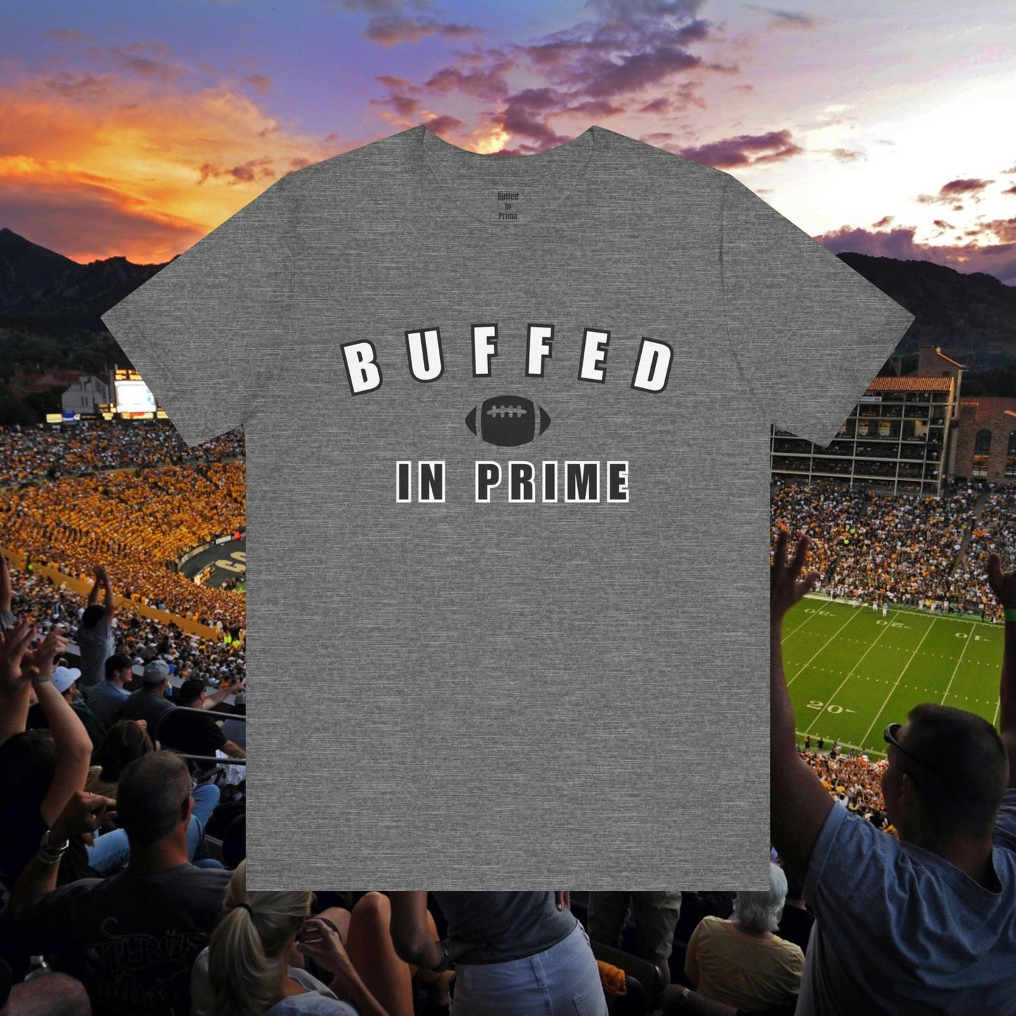 Buffed In University Logo Unisex Jersey Short Sleeve Tee