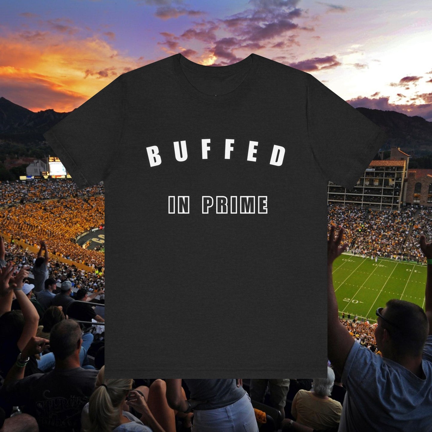 Buffed In University Logo Unisex Jersey Short Sleeve Tee