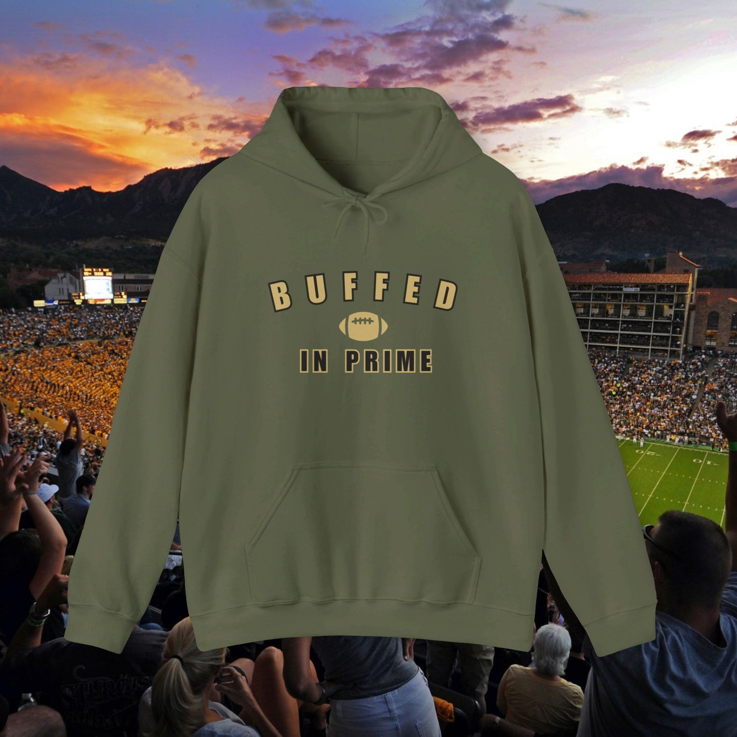 CU Gold- Buffed In Prime University Letter Logo Unisex Hoodie