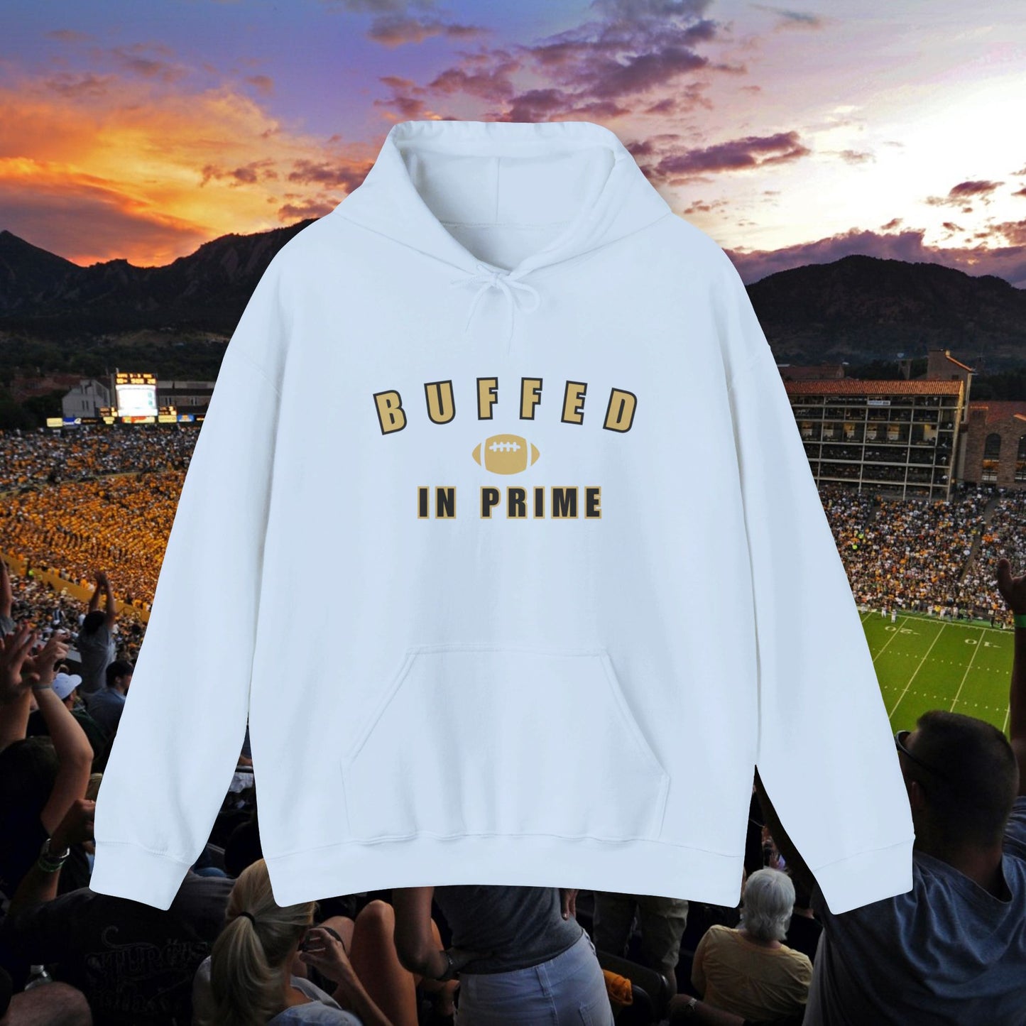 CU Gold- Buffed In Prime University Letter Logo Unisex Hoodie