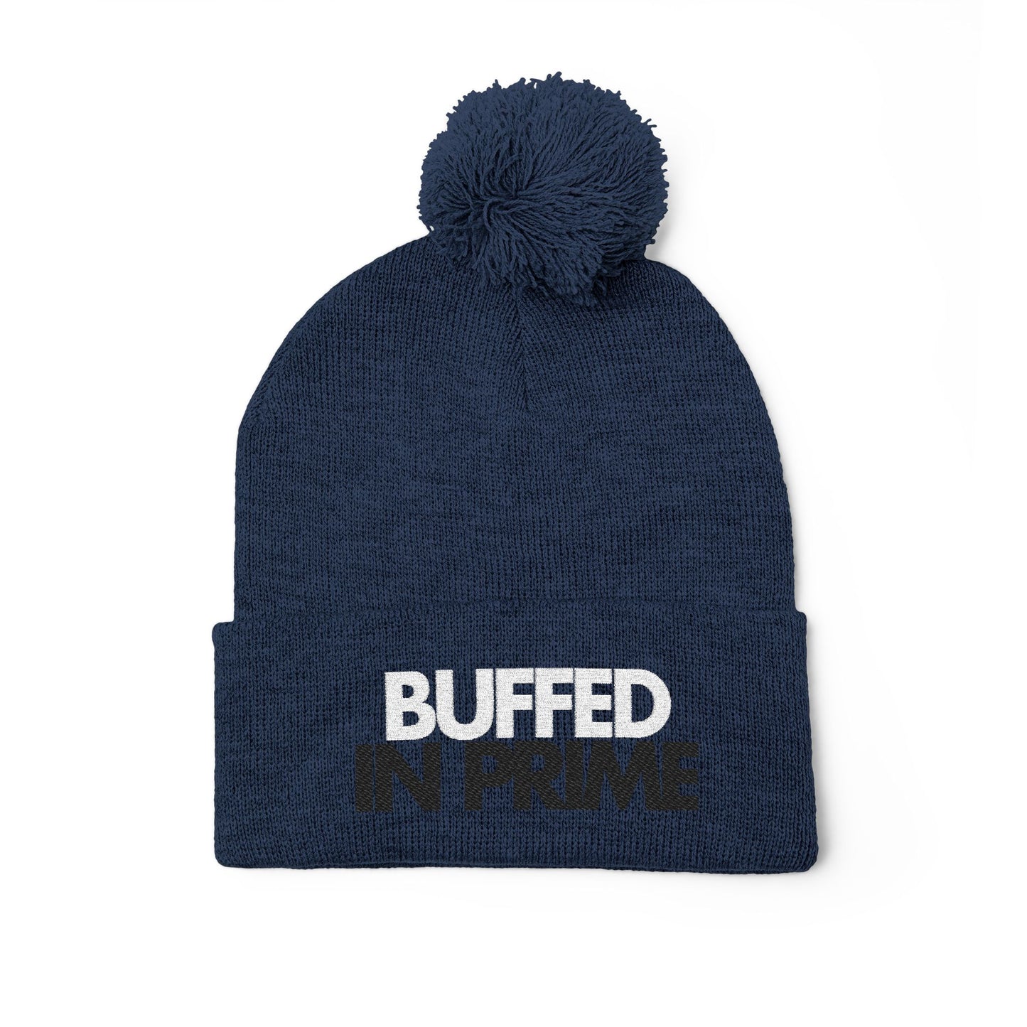 Buffed in Prime - Pom Pom Knitted Beanie, Holiday Gift, Casual Wear