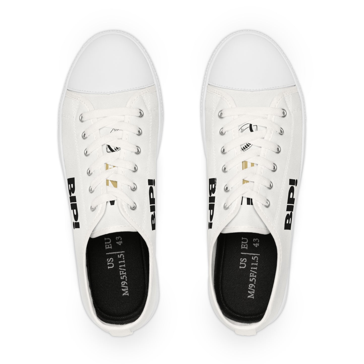 BIP! Men's Low Top Sneakers "film don't lie" tongue detail