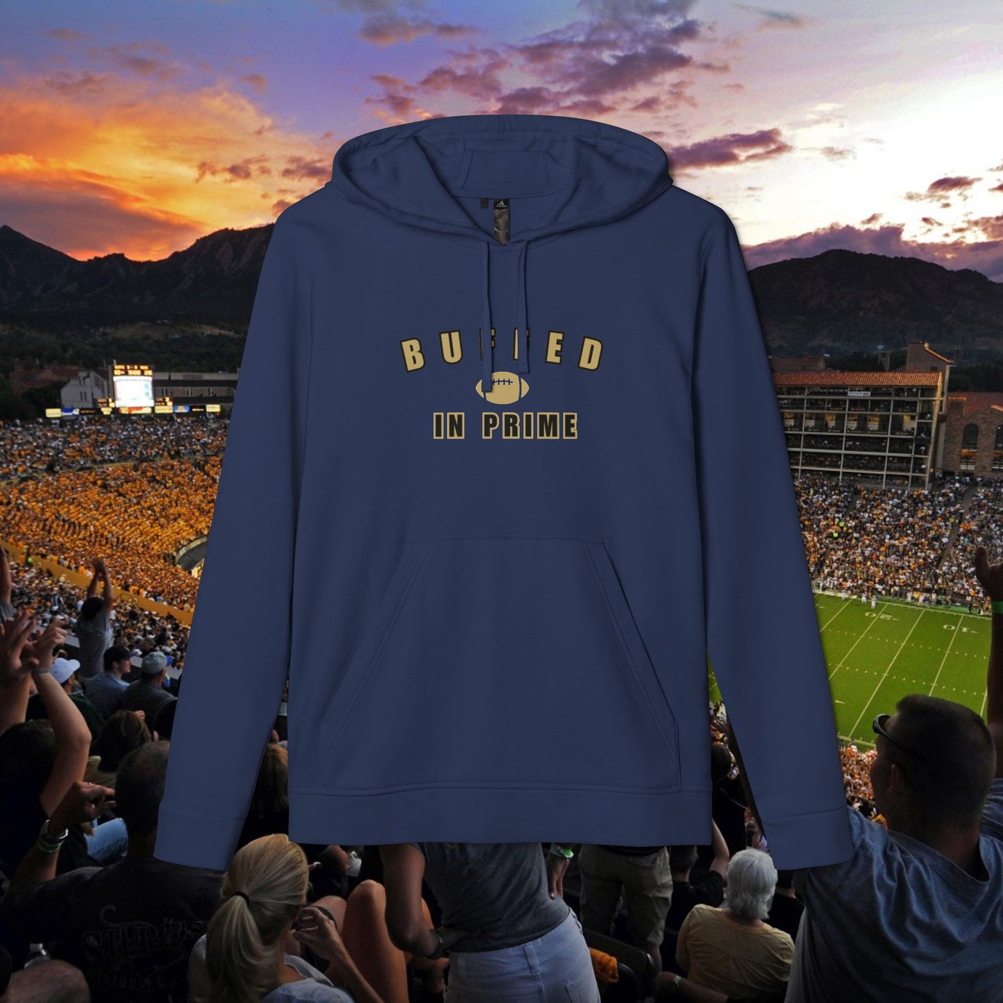 Adidas® Unisex Fleece Hoodie CU Gold BIP University Logo