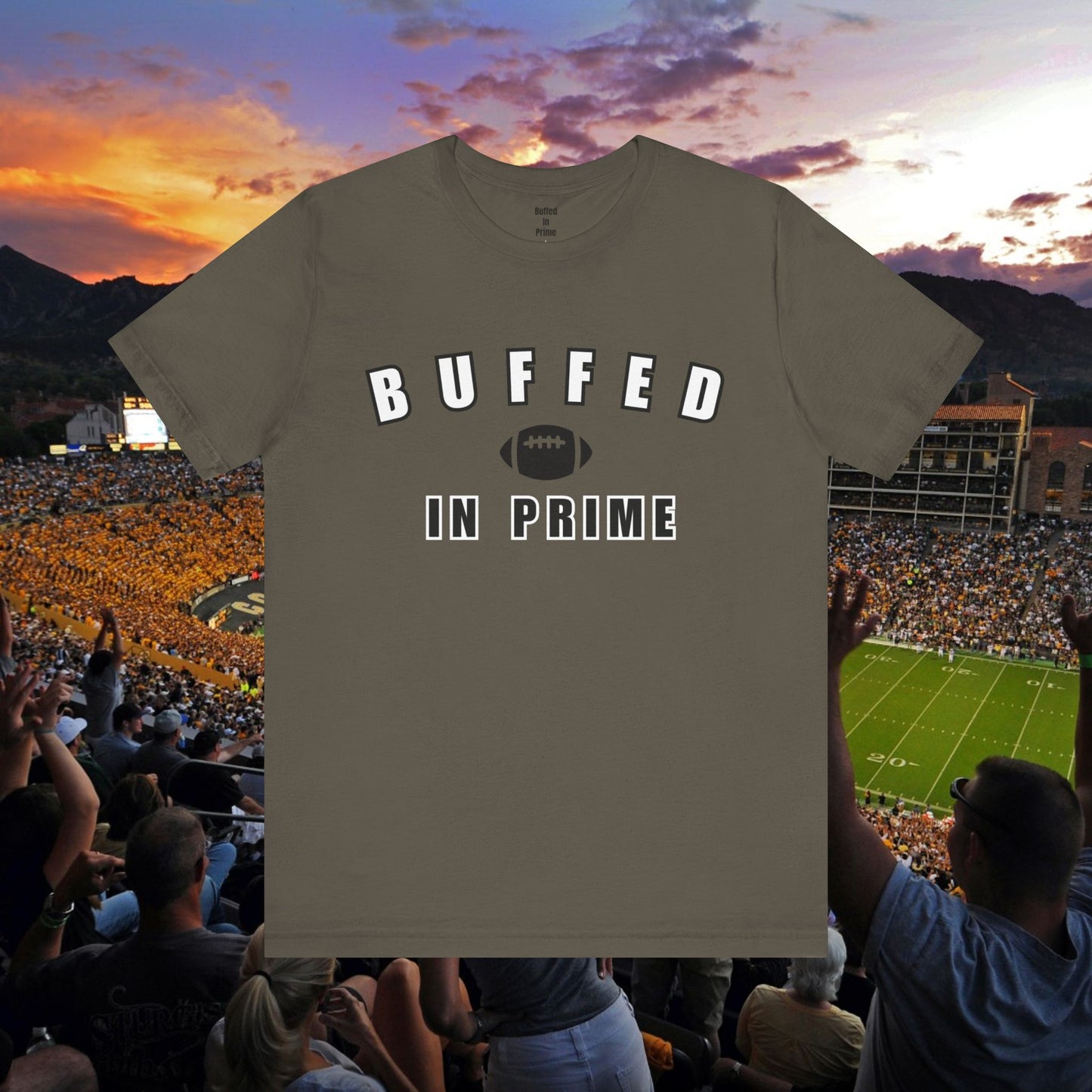 Buffed In University Logo Unisex Jersey Short Sleeve Tee