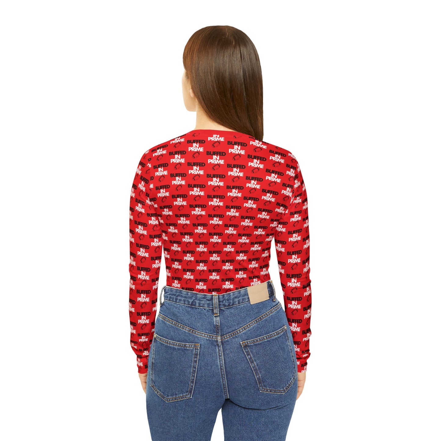 Women's BIP pattern V-neck Shirt