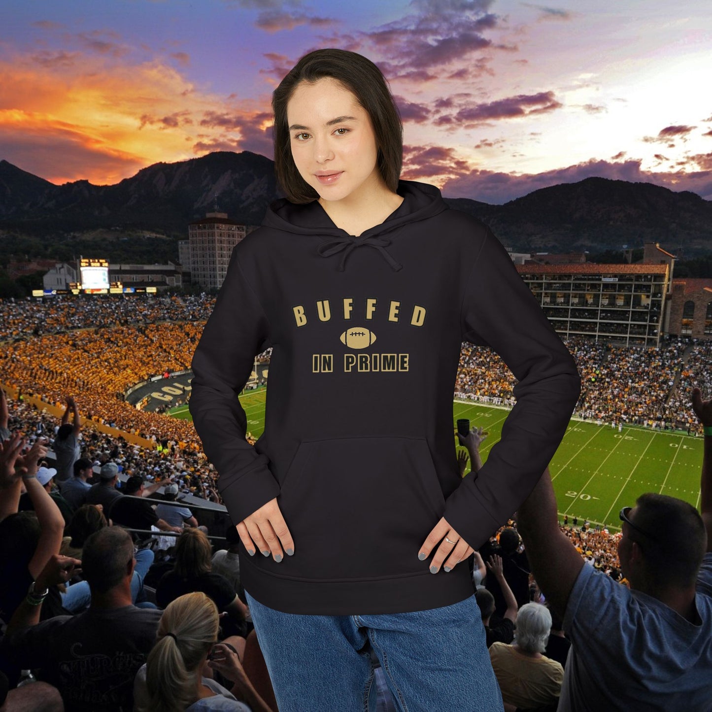 Adidas® Unisex Fleece Hoodie CU Gold BIP University Logo