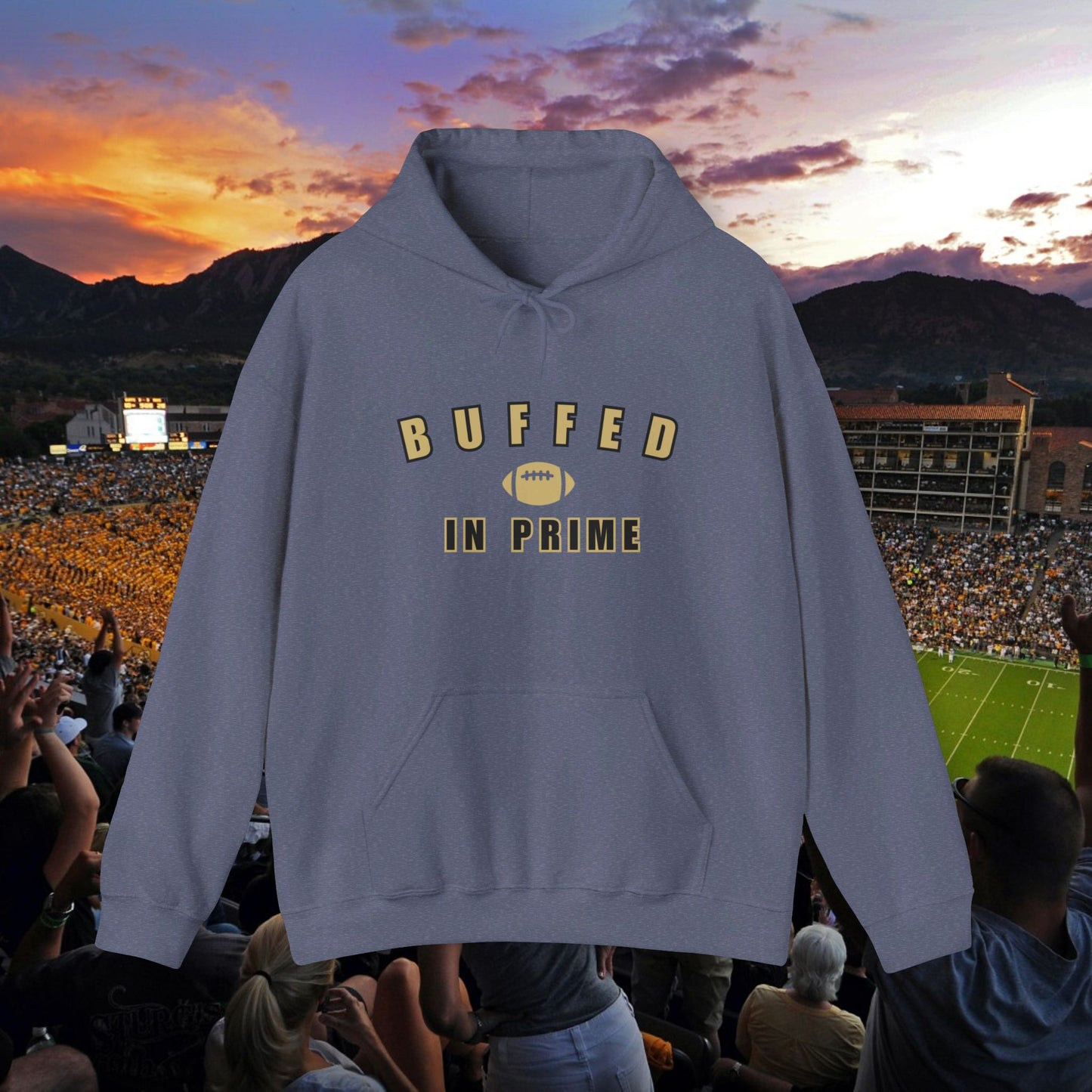 CU Gold- Buffed In Prime University Letter Logo Unisex Hoodie