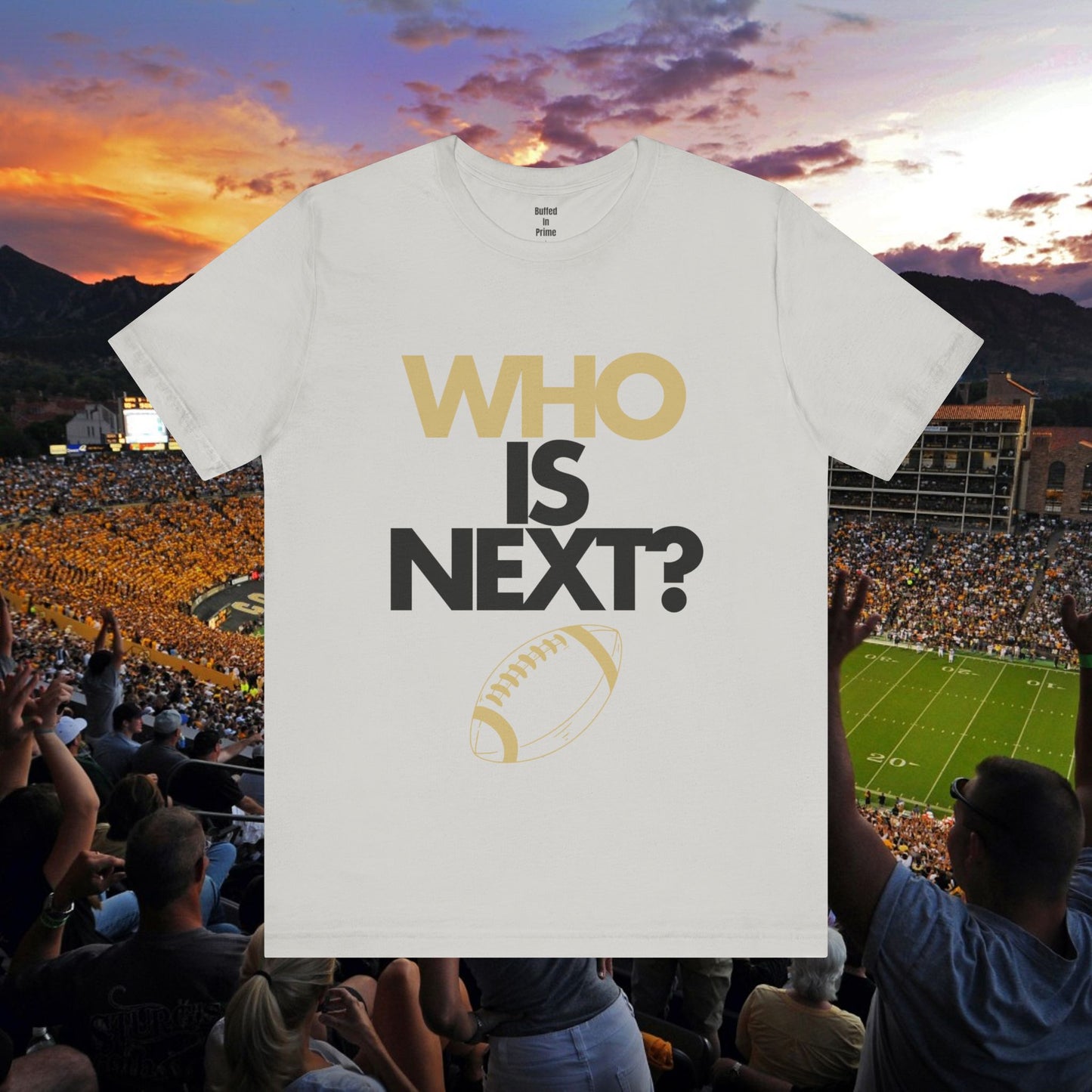 Who is Next? CU Gold Unisex Jersey Short Sleeve Tee
