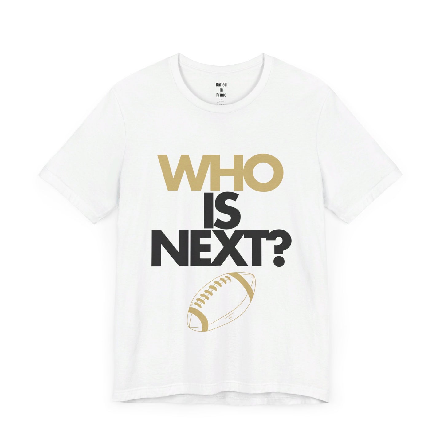 Who is Next? CU Gold Unisex Jersey Short Sleeve Tee