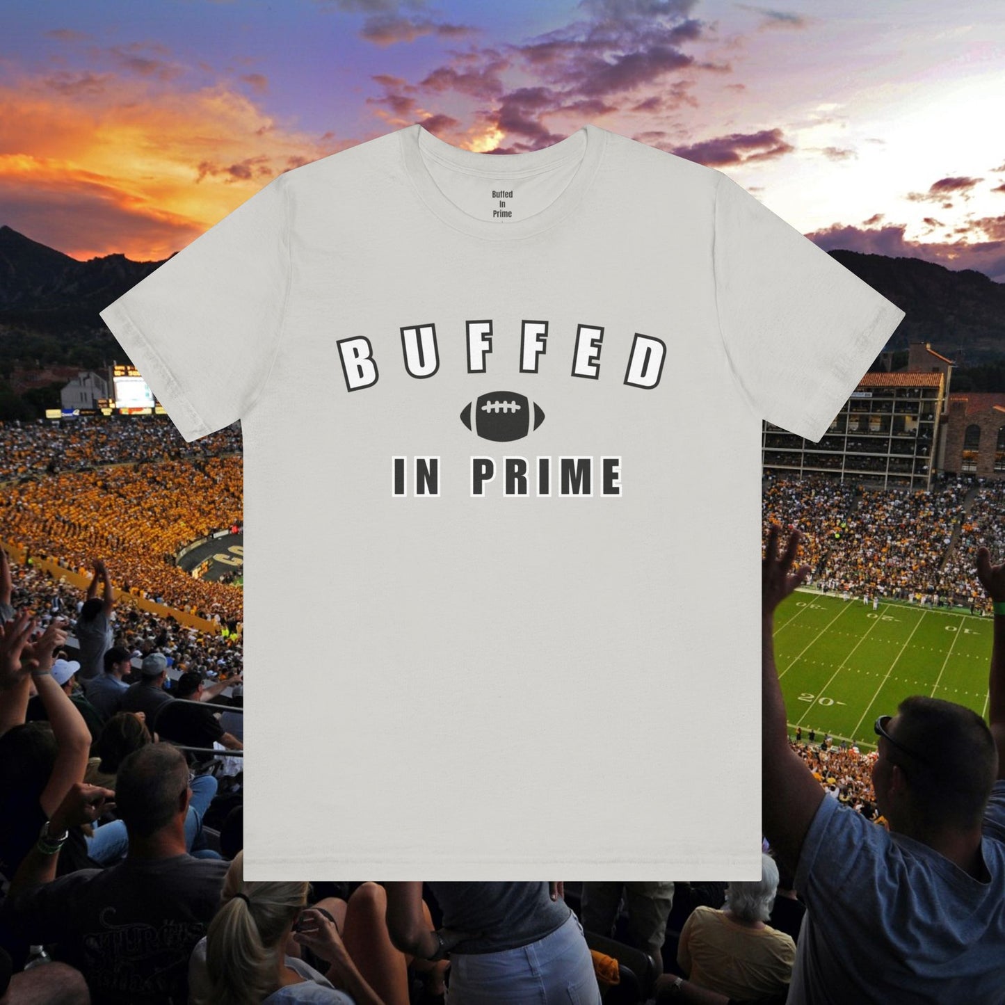 Buffed In University Logo Unisex Jersey Short Sleeve Tee