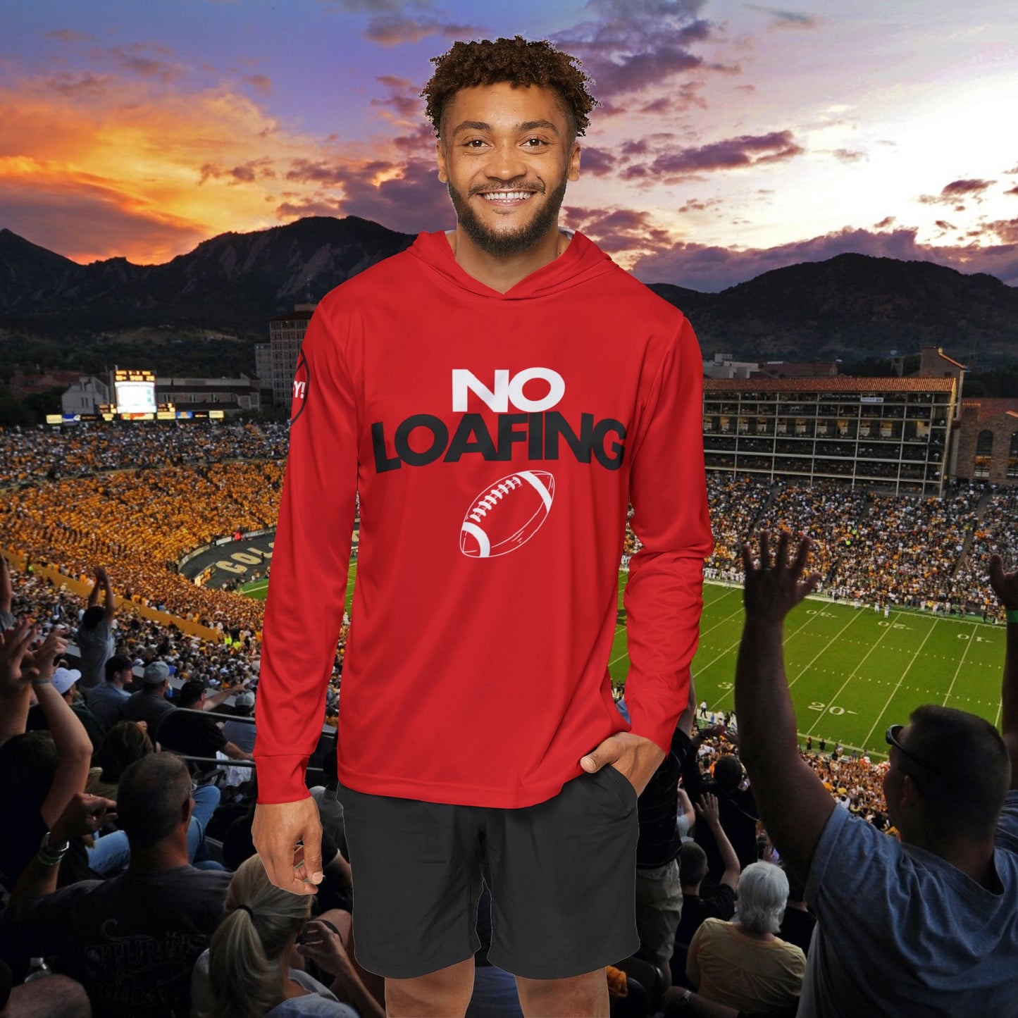 NO LOAFING Warmup Hoodie (no goofy shoulder detail)