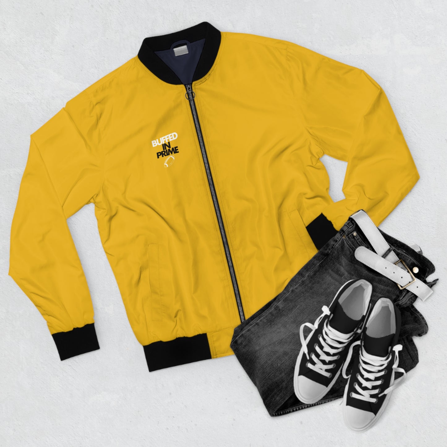 Men's Bomber Jacket "Who is Next" on back (S-5XL)