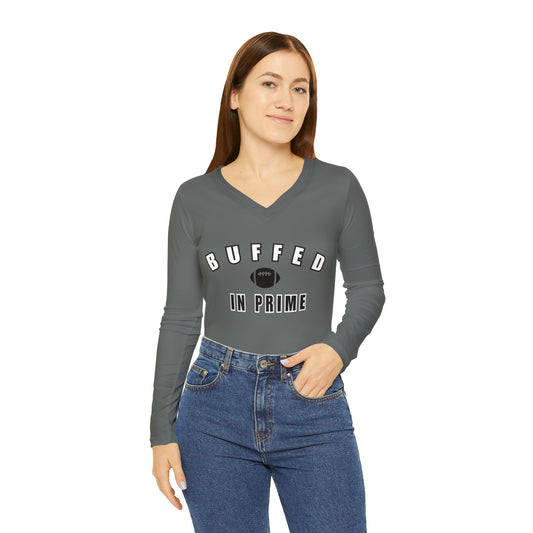 Women's University Long Sleeve V-neck Shirt