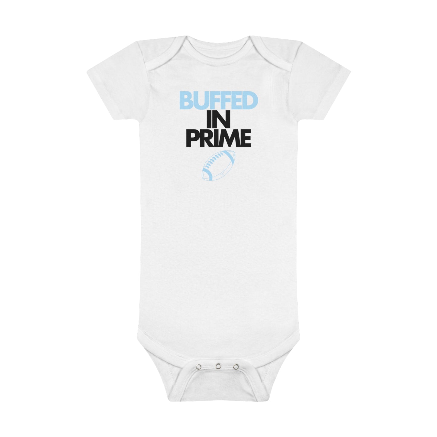 blue baby BIP onesie